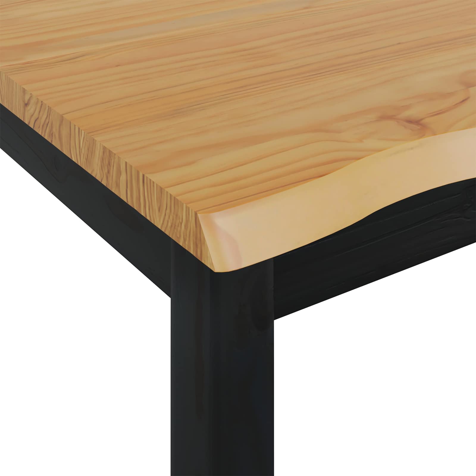 Table haute EKAI Noir 112 x 70 x 91 cm Bois de pin massif