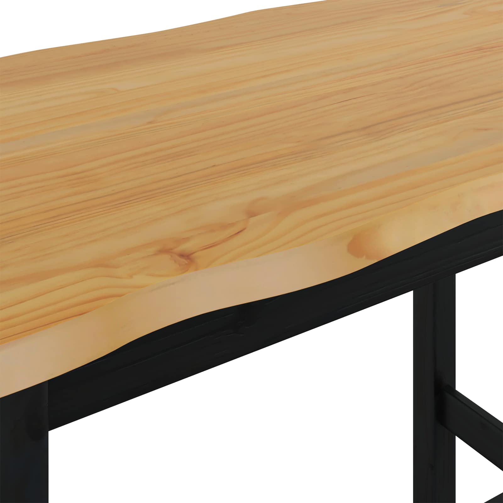 Table haute EKAI Noir 112 x 70 x 91 cm Bois de pin massif