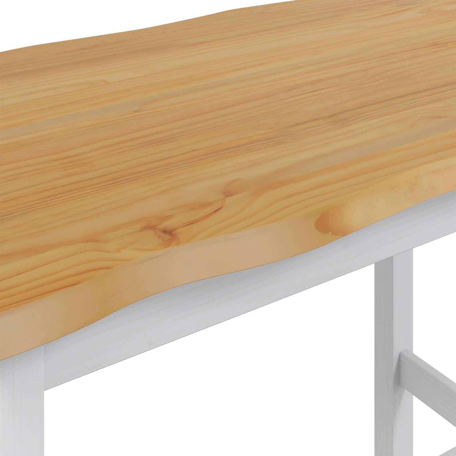 Table haute EKAI Blanc 112 x 70 x 91 cm Bois de pin massif