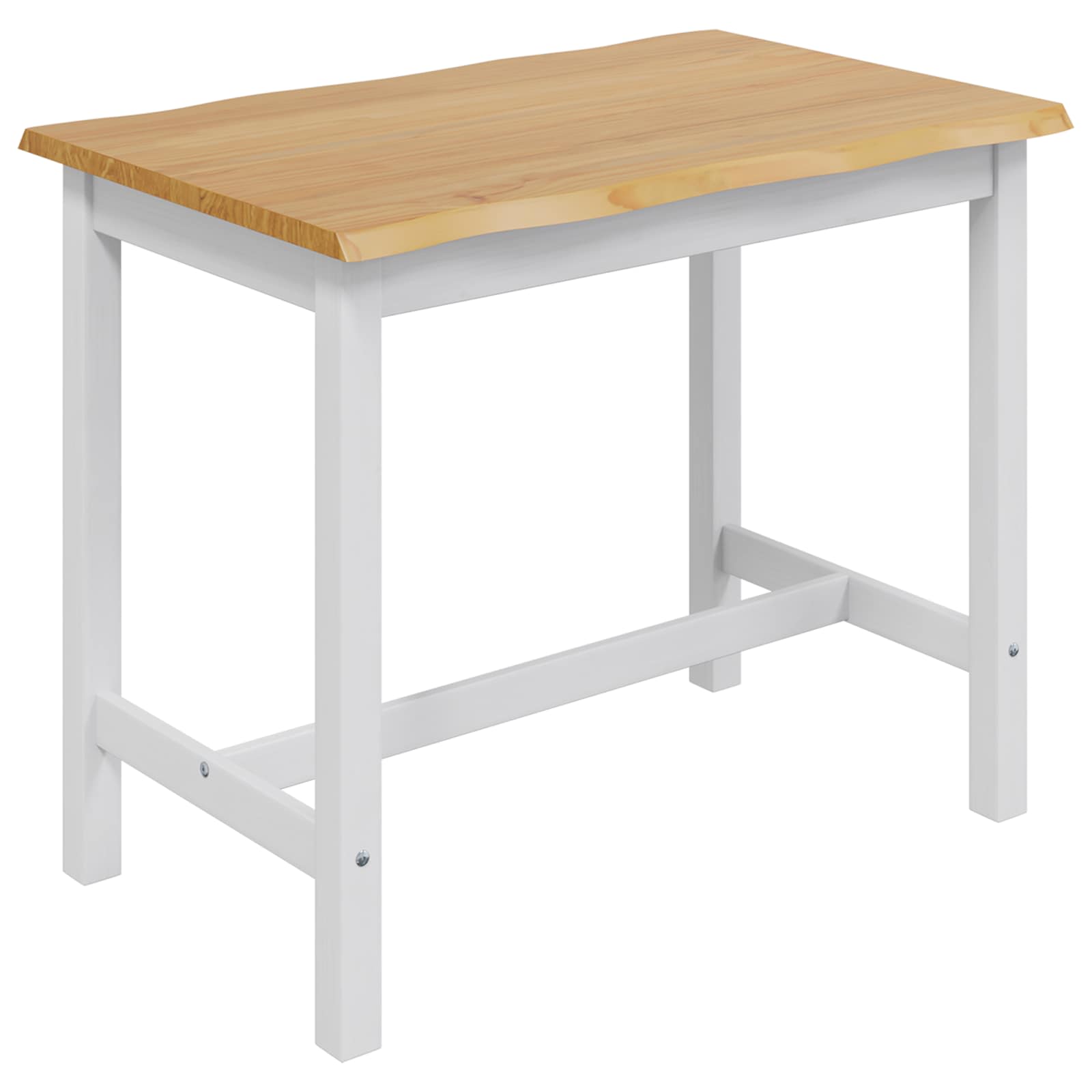 Table haute EKAI Blanc 112 x 70 x 91 cm Bois de pin massif