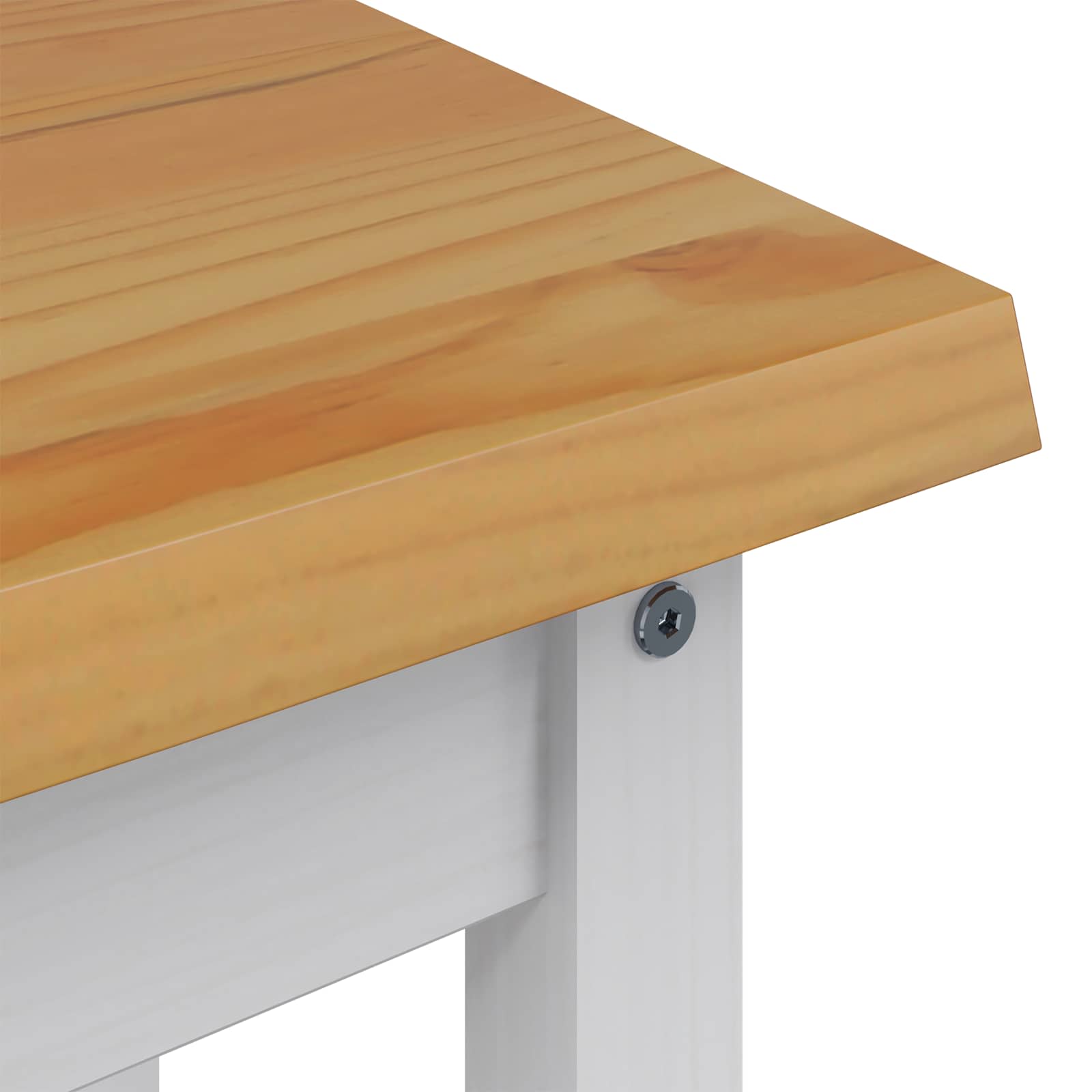 Table console EKAI Blanc 112 x 35 x 76 cm Bois de pin massif