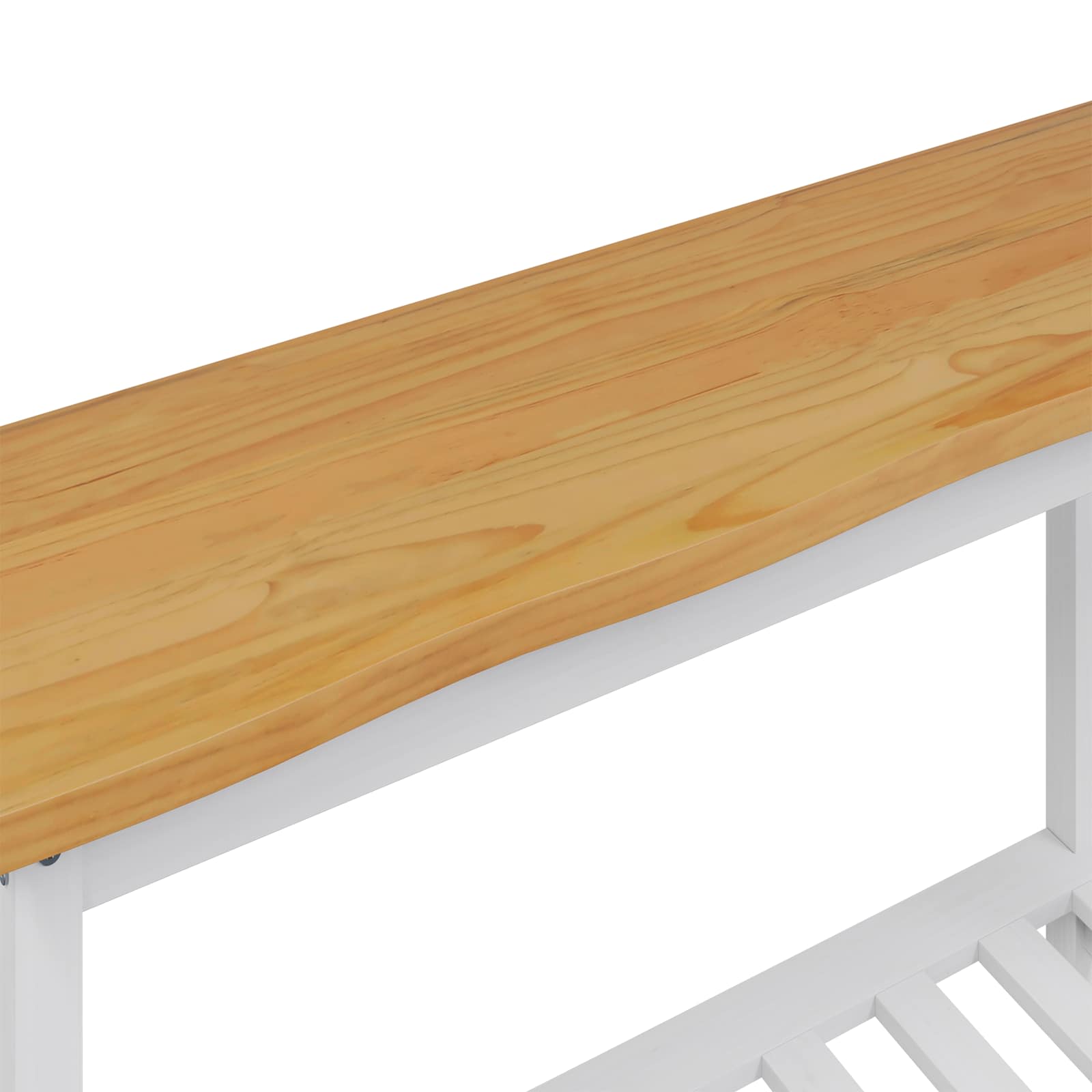 Table console EKAI Blanc 112 x 35 x 76 cm Bois de pin massif