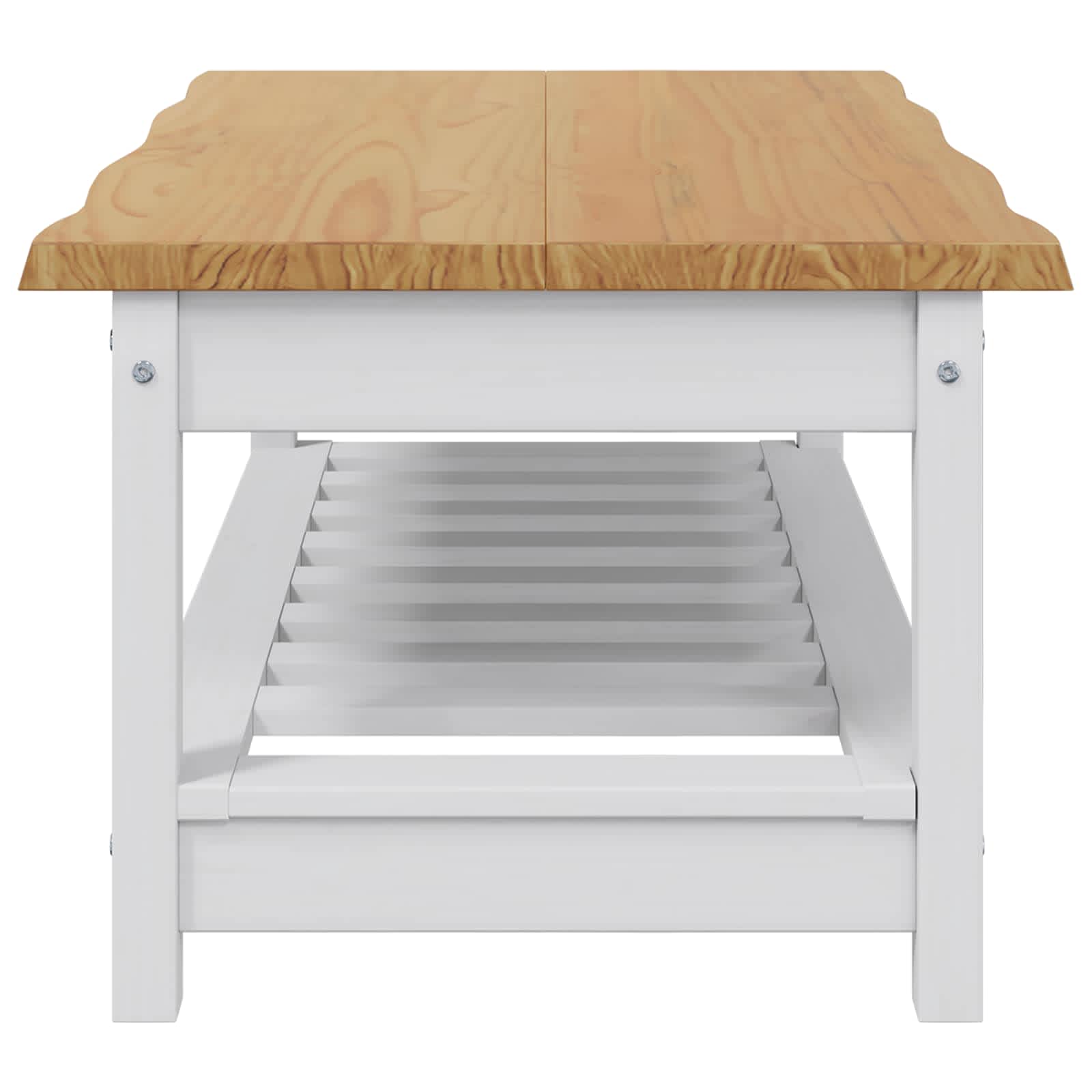 Table basse EKAI Blanc 100 x 60 x 45,5 cm Bois de pin massif