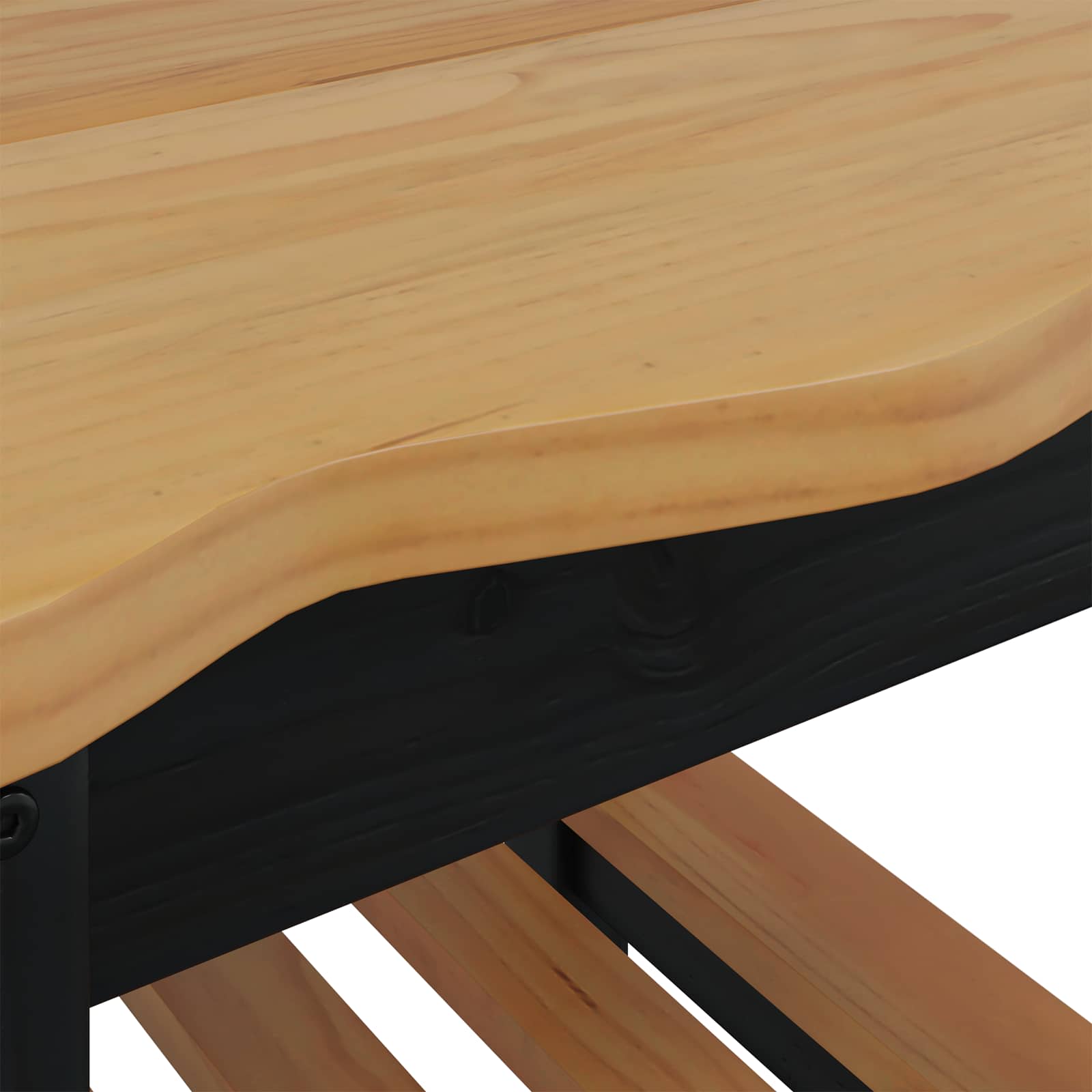 Table d'appoint EKAI Noir 50 x 50 x 45,5 cm Bois de pin massif - XIOS