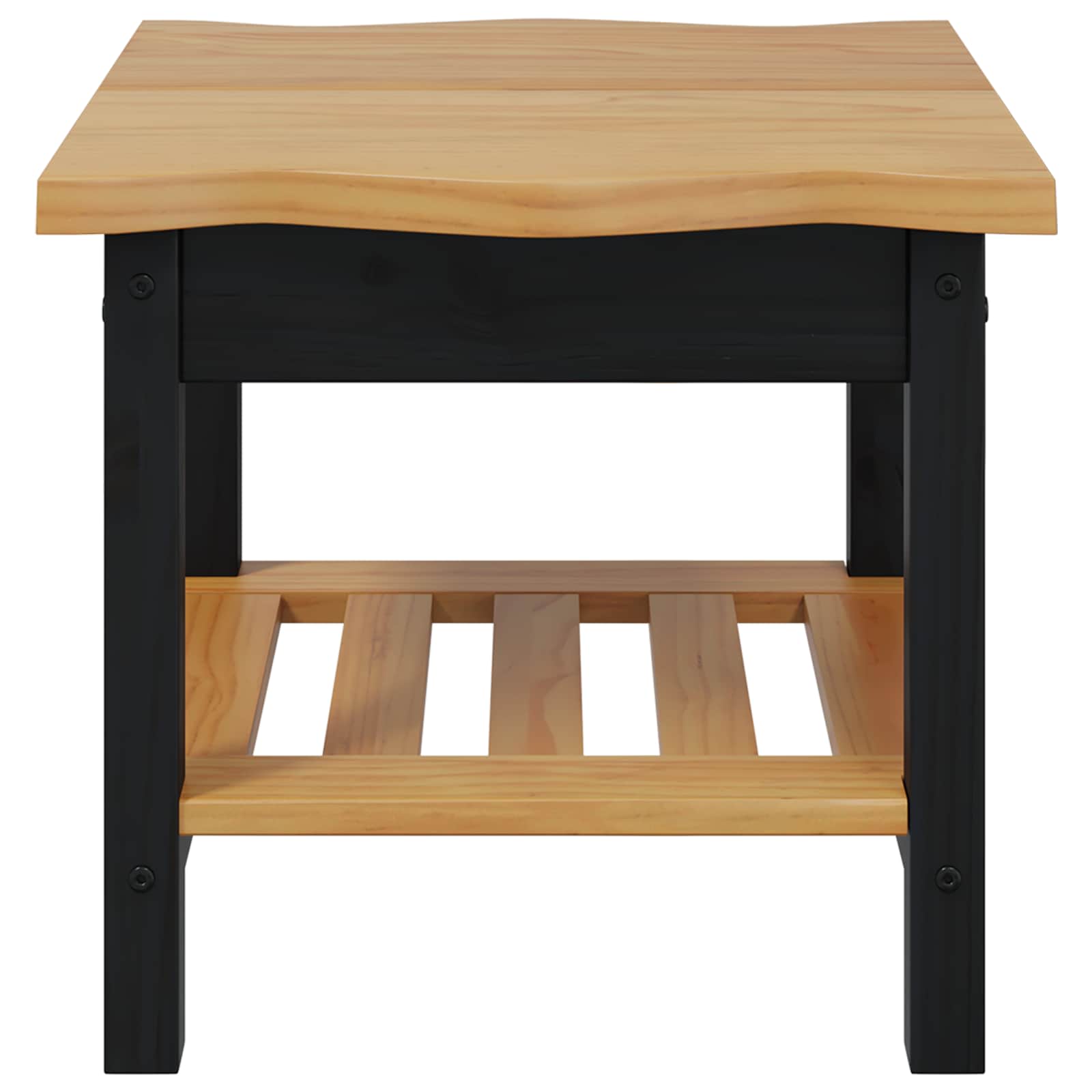 Table d'appoint EKAI Noir 50 x 50 x 45,5 cm Bois de pin massif - XIOS