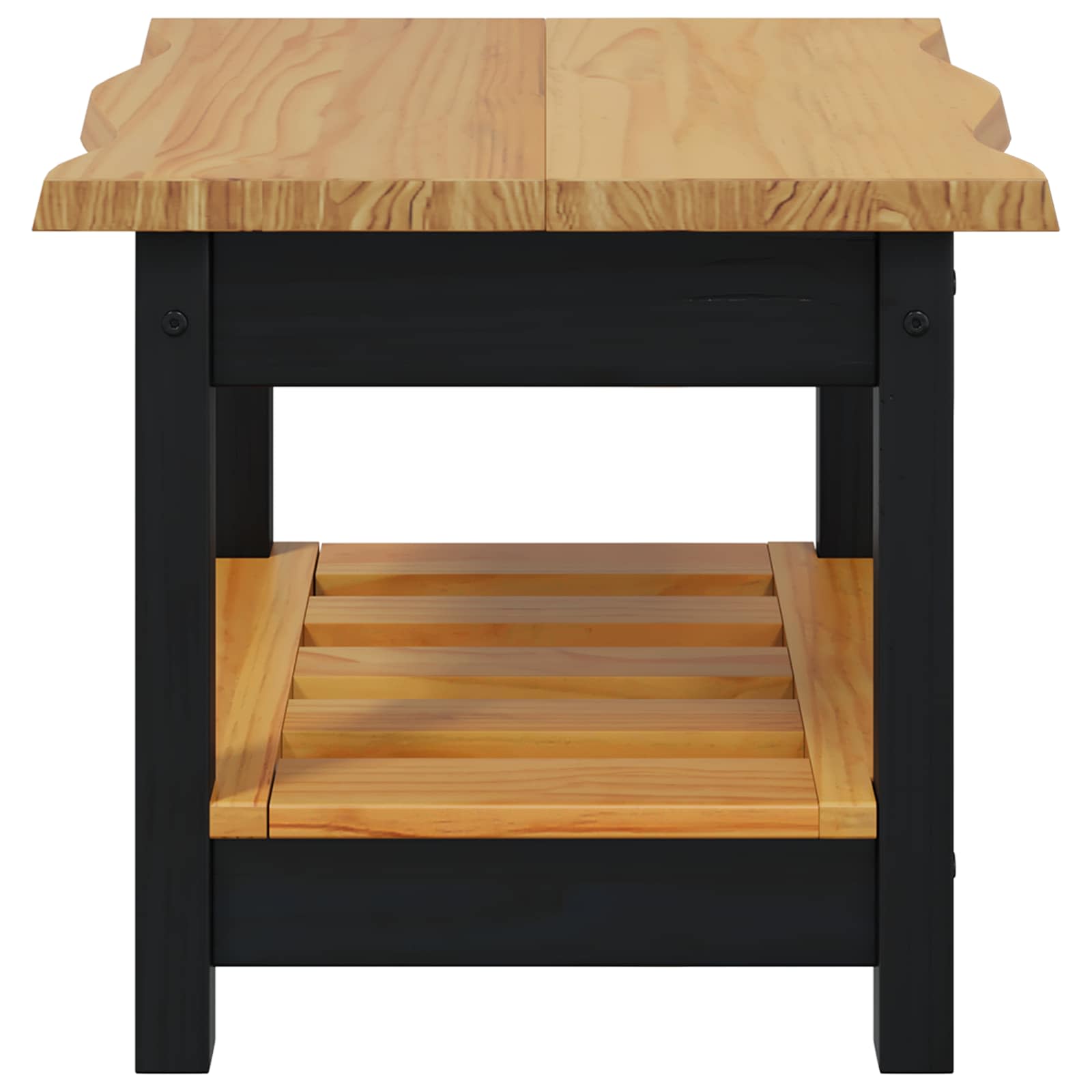 Table d'appoint EKAI Noir 50 x 50 x 45,5 cm Bois de pin massif - XIOS