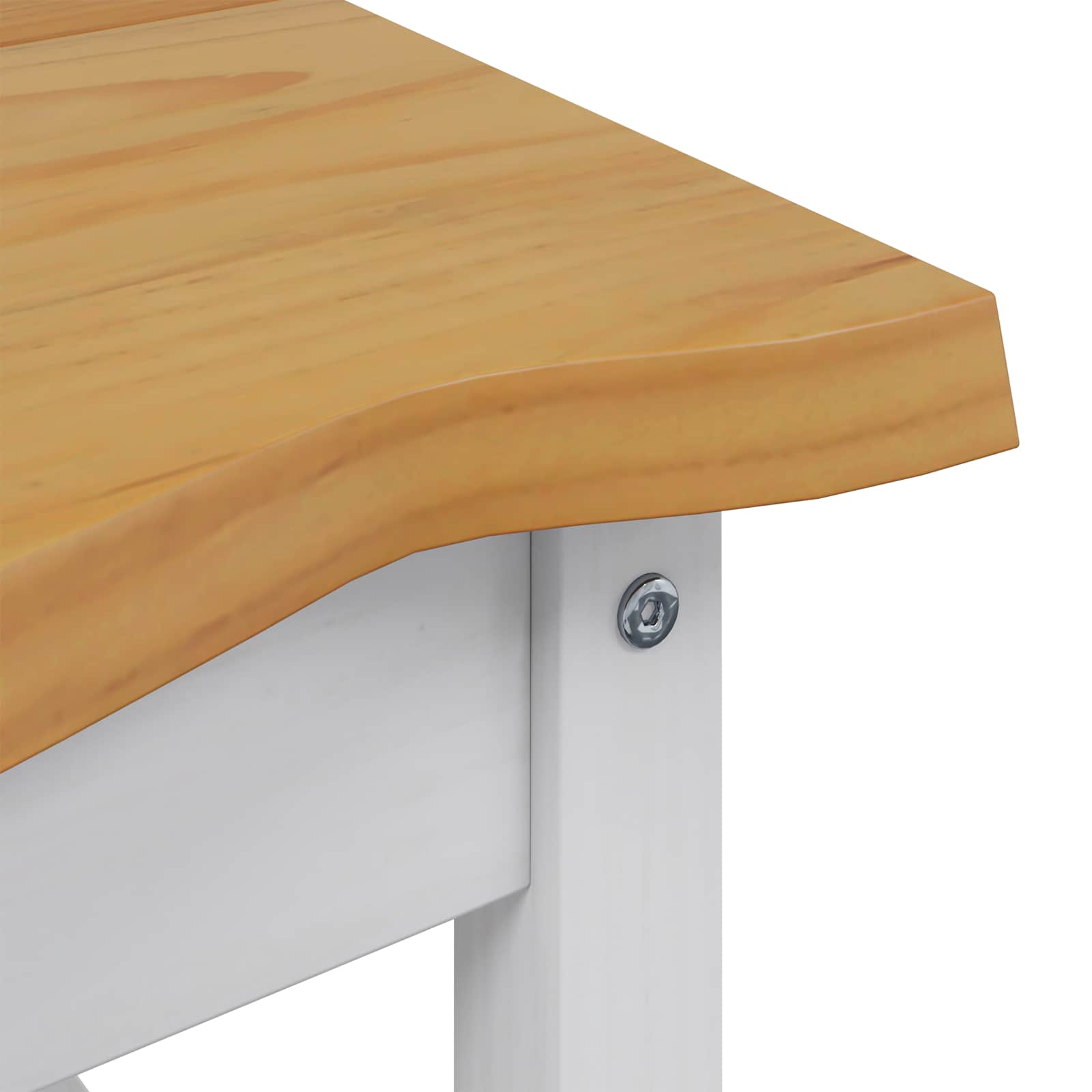 Table d'appoint EKAI Blanc 50 x 50 x 45,5 cm Bois de pin massif - XIOS