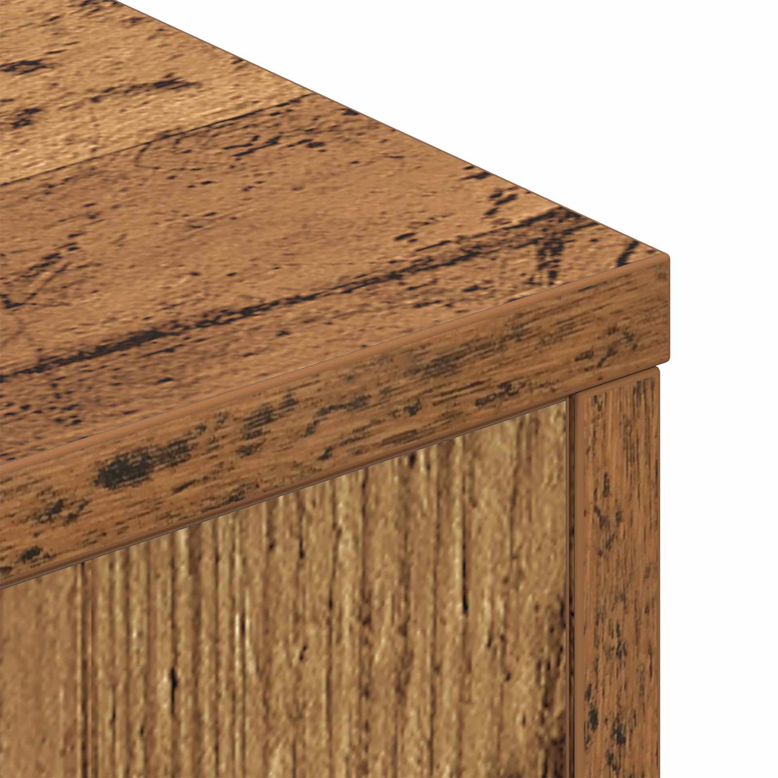 Tête de lit de rangement avec LED Bois ancien 160 cm