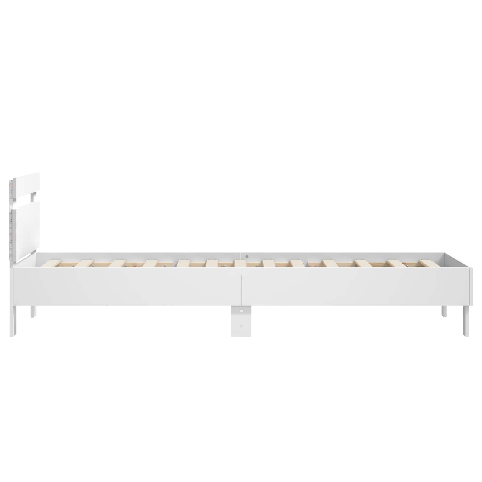 Cadre de lit avec LED Blanc 80 x 200 cm Bois d'ingénierie - XIOS