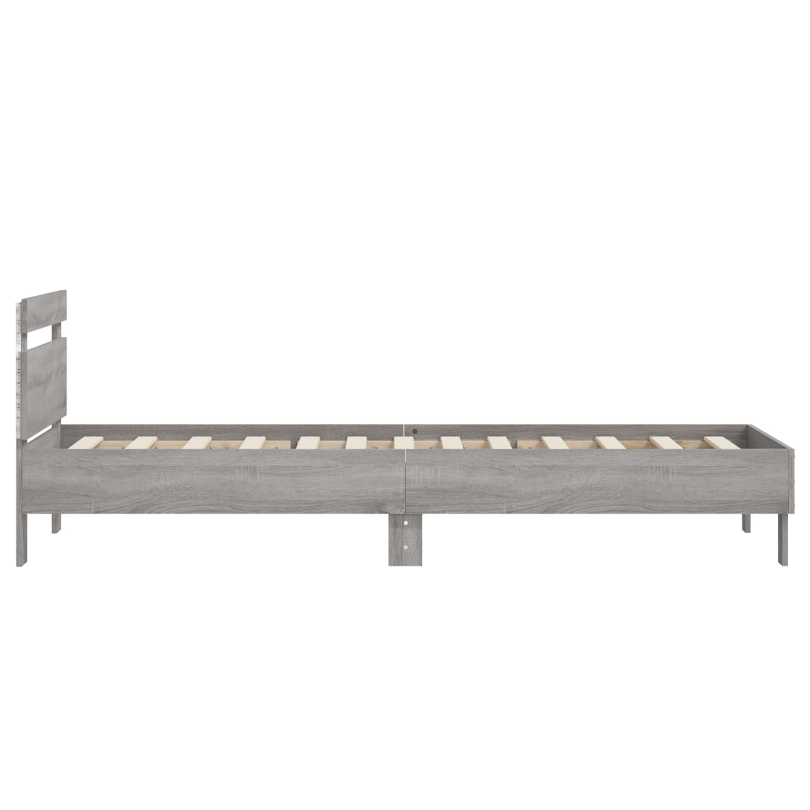 Cadre de lit avec LED Sonoma gris 80 x 200 cm Bois d'ingénierie - XIOS