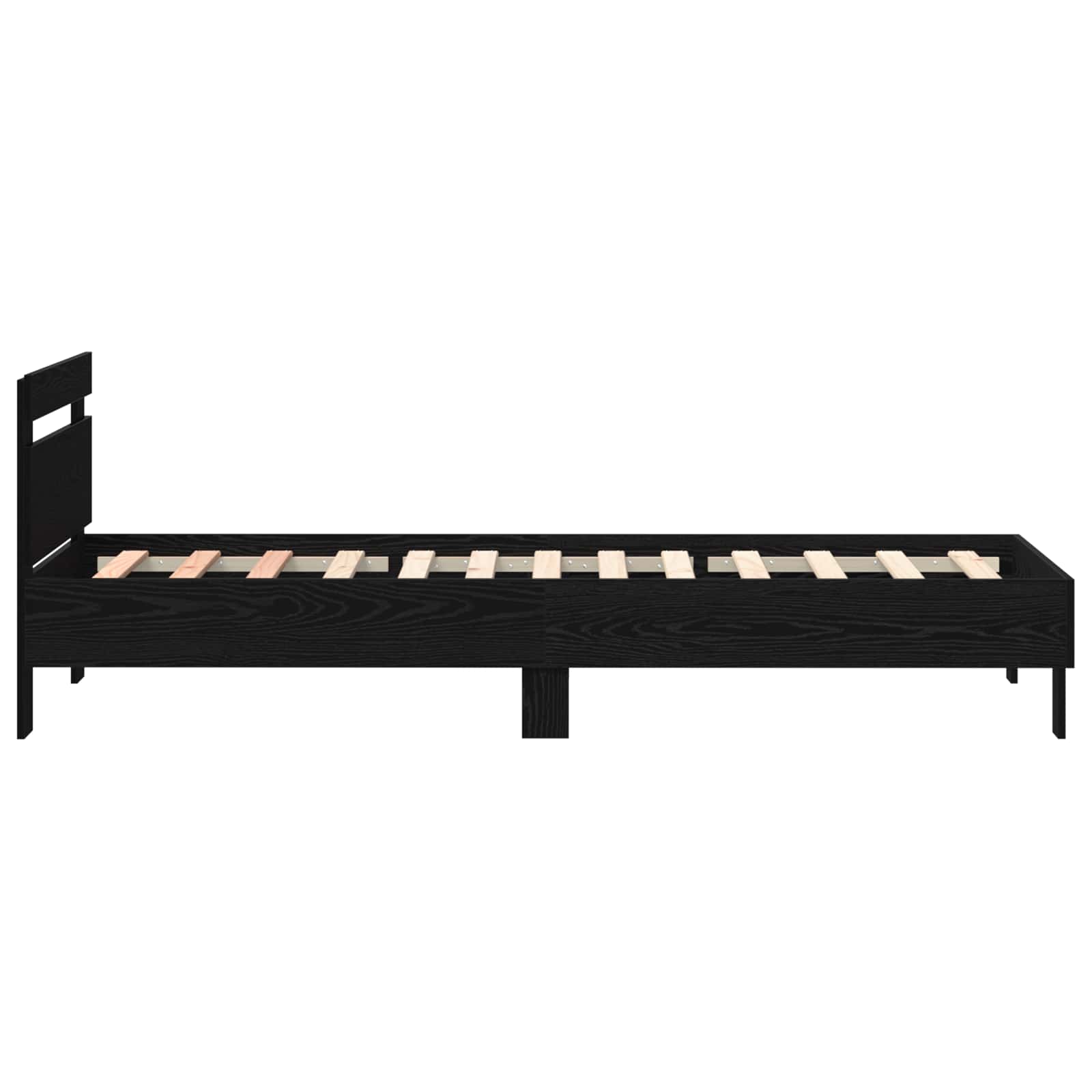 Cadre de lit avec LED Chêne noir 80 x 200 cm Bois d'ingénierie - XIOS