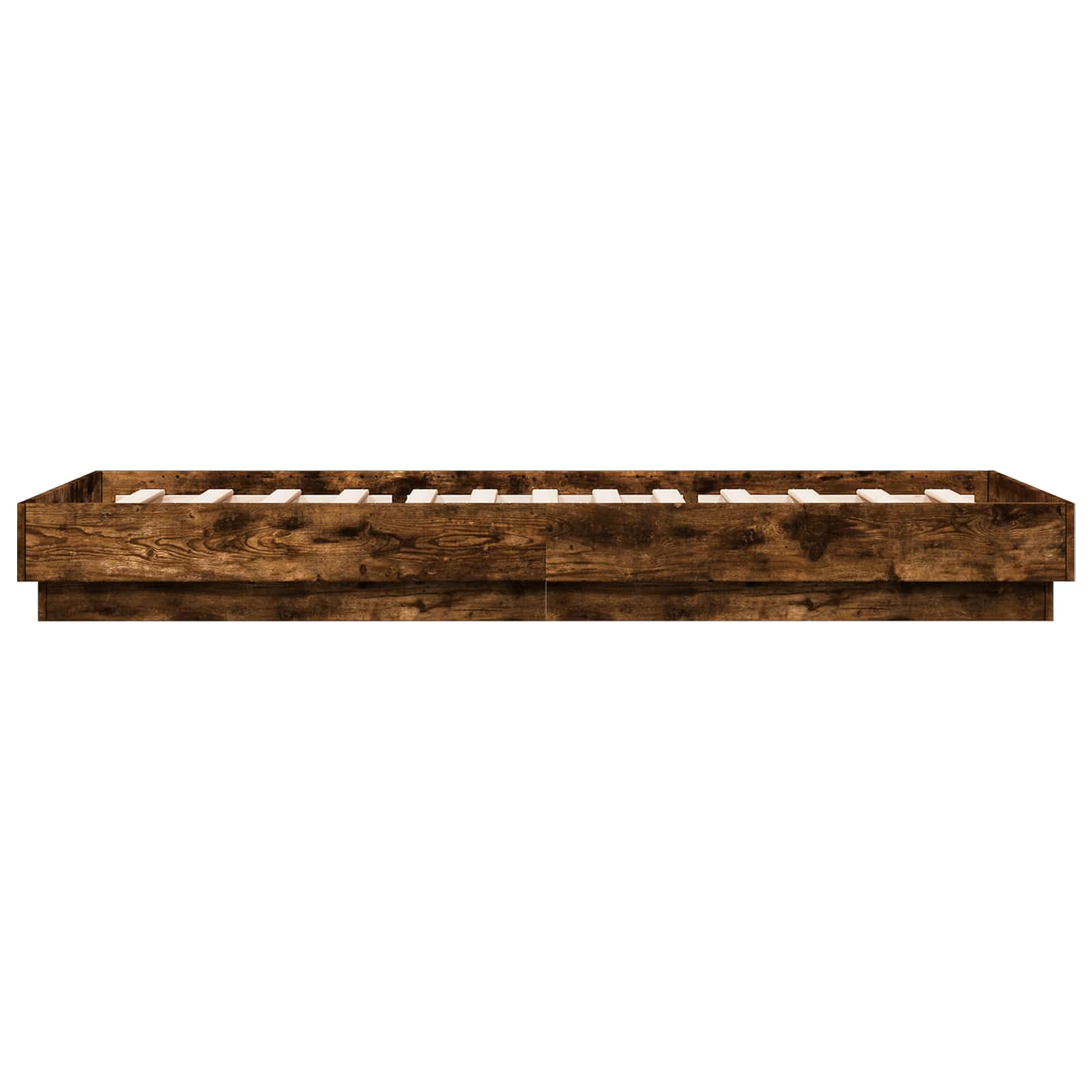 Cadre de lit avec LED Chêne fumé 80 x 200 cm Bois d'ingénierie
