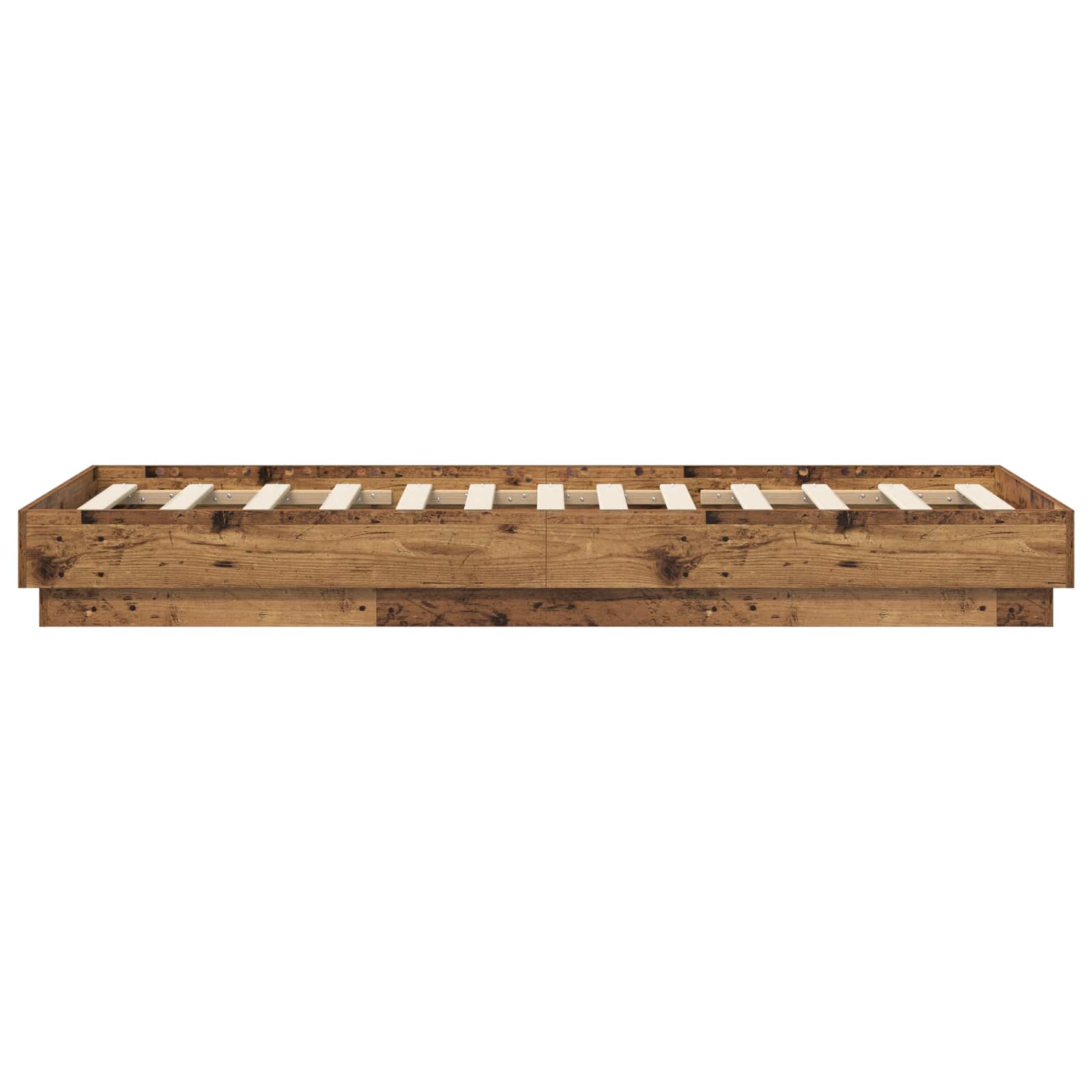 Cadre de lit avec LED Bois ancien 80 x 200 cm Bois d'ingénierie
