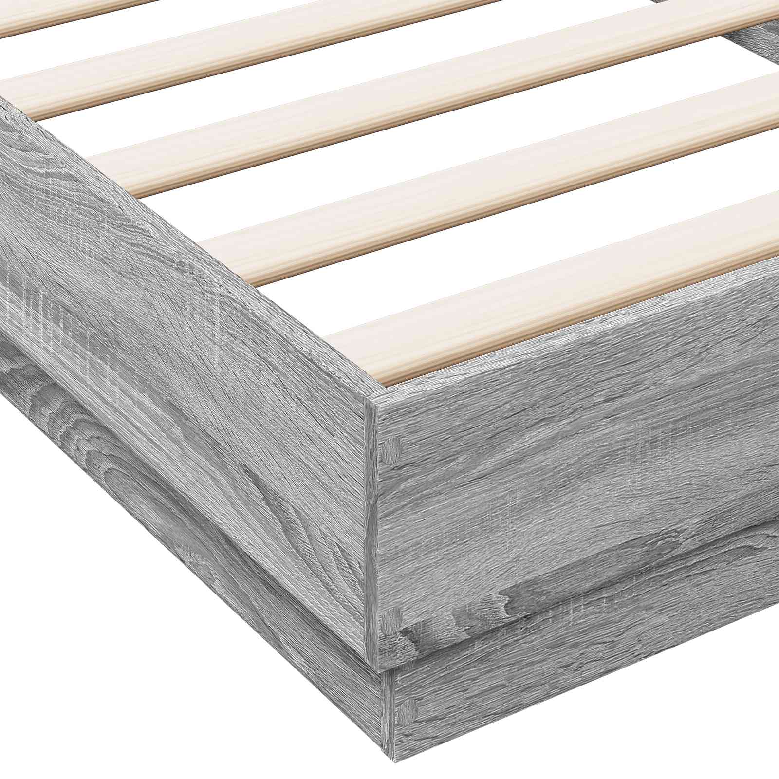Cadre de lit avec LED Sonoma gris 80 x 200 cm Bois d'ingénierie