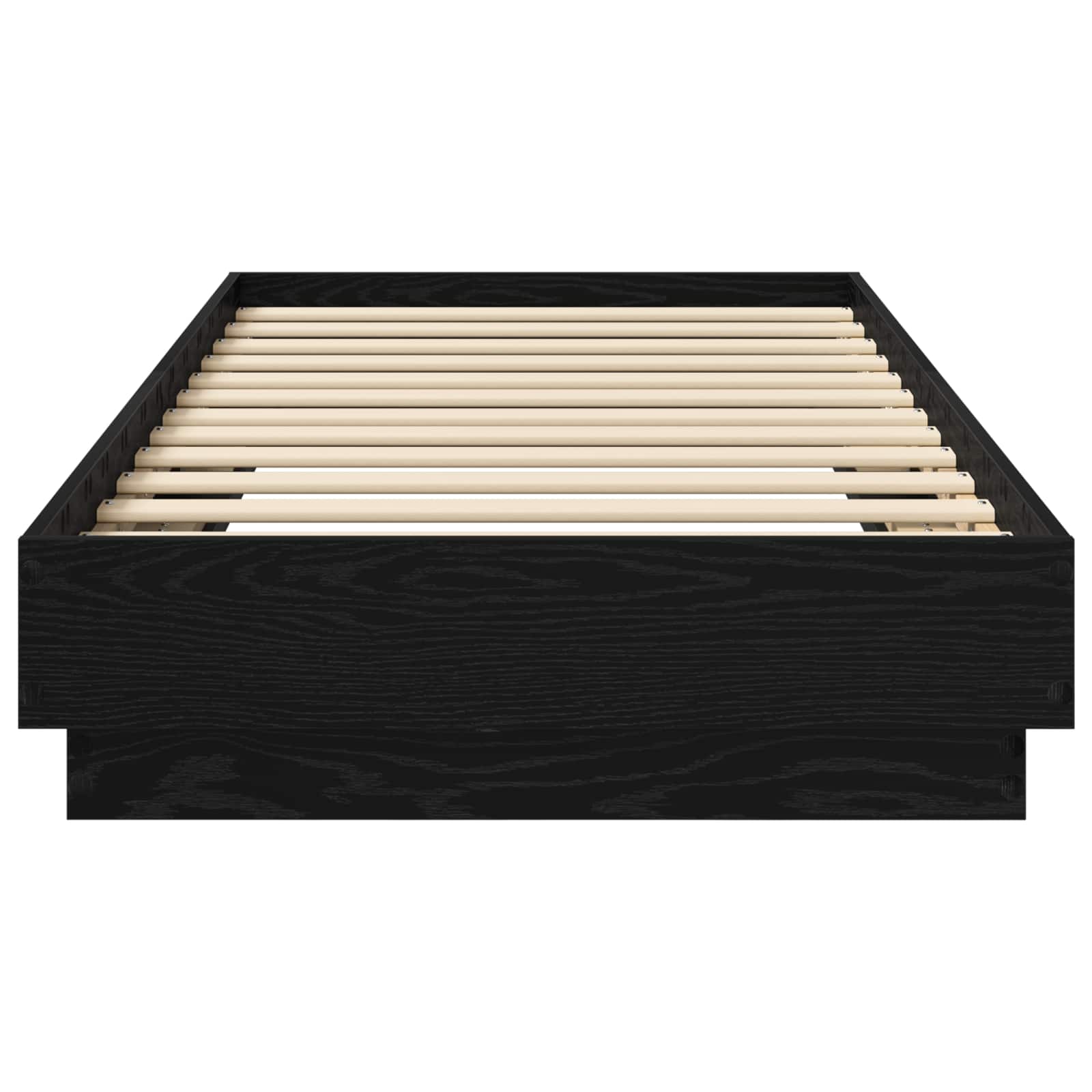 Cadre de lit avec LED Chêne noir 80 x 200 cm Bois d'ingénierie