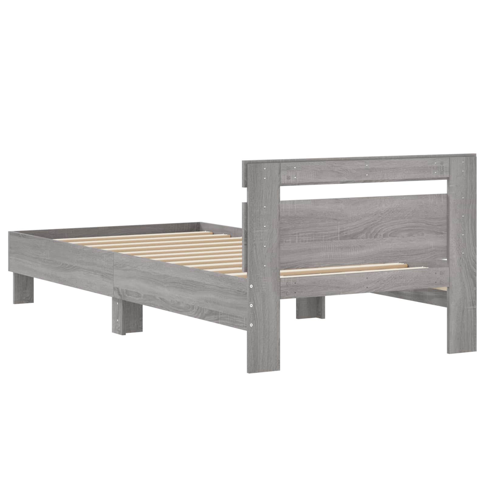 Cadre de lit avec tête de lit Sonoma gris 80 x 200 cm - XIOS
