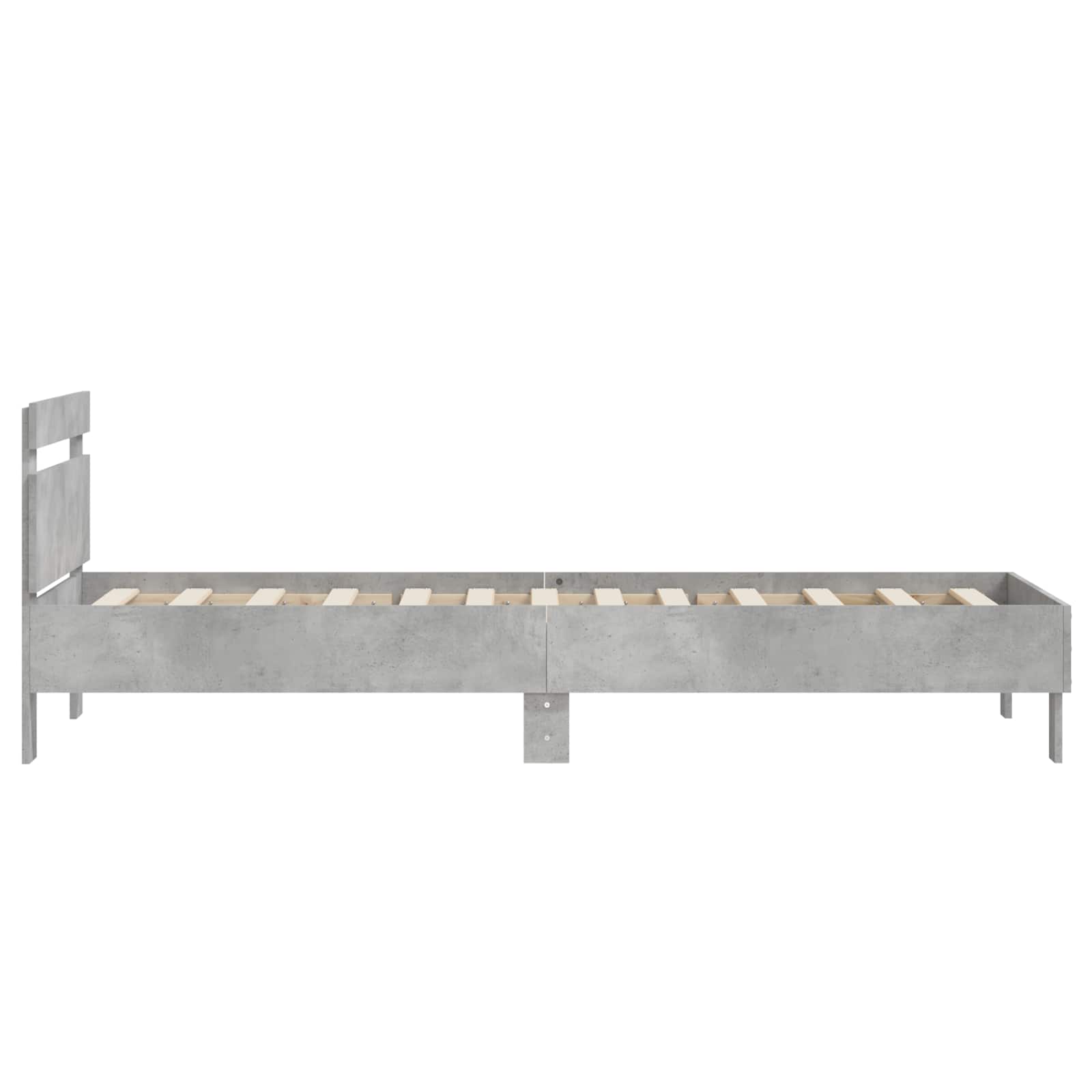 Cadre de lit avec tête de lit Gris béton 80 x 200 cm - XIOS