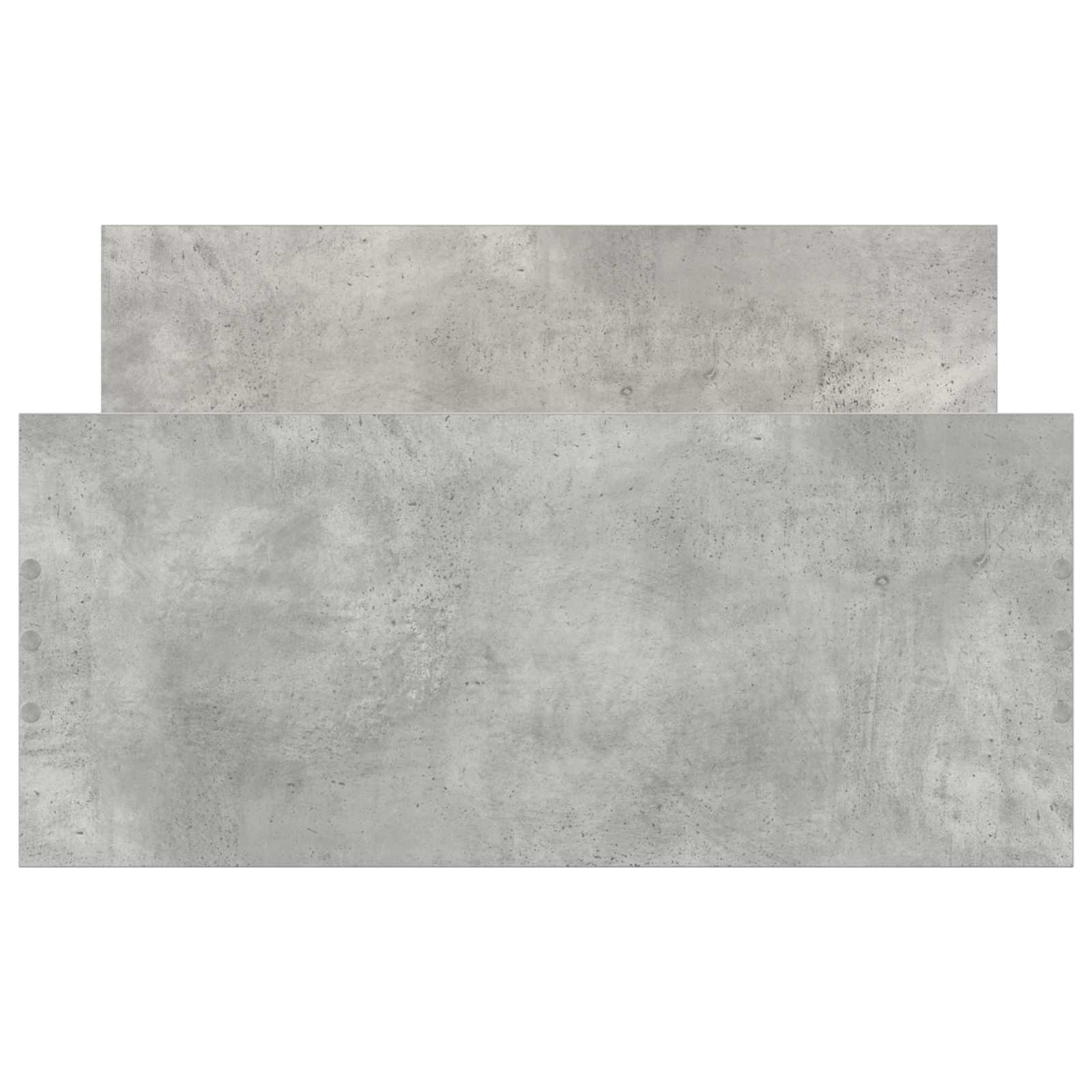 Cadre de lit avec tête de lit Gris béton 80 x 200 cm - XIOS