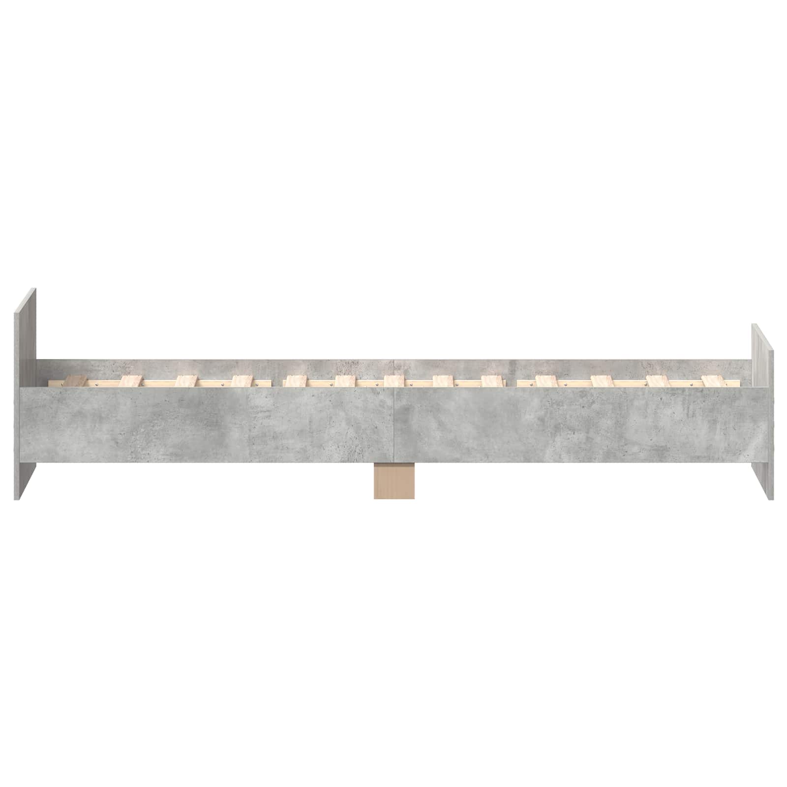 Cadre de lit avec tête de lit Gris béton 80 x 200 cm - XIOS