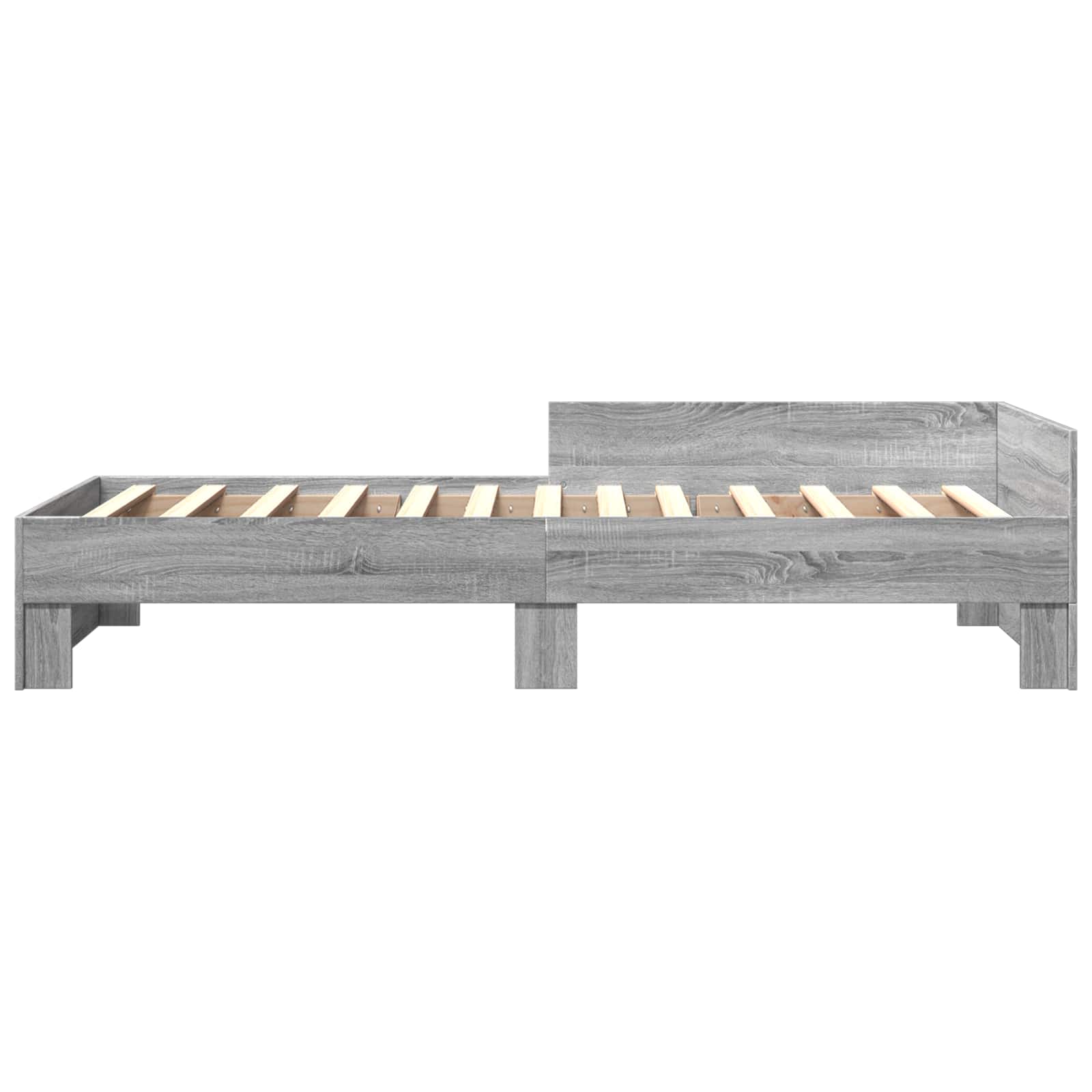 Cadre de lit avec tête de lit Sonoma gris 80 x 200 cm