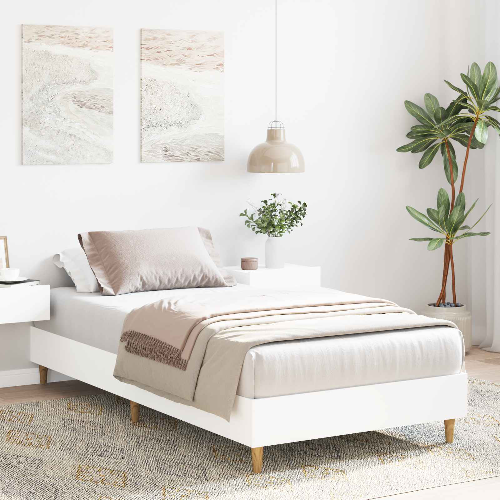 Cadre de lit Blanc 80 x 200 cm Bois d'ingénierie - XIOS