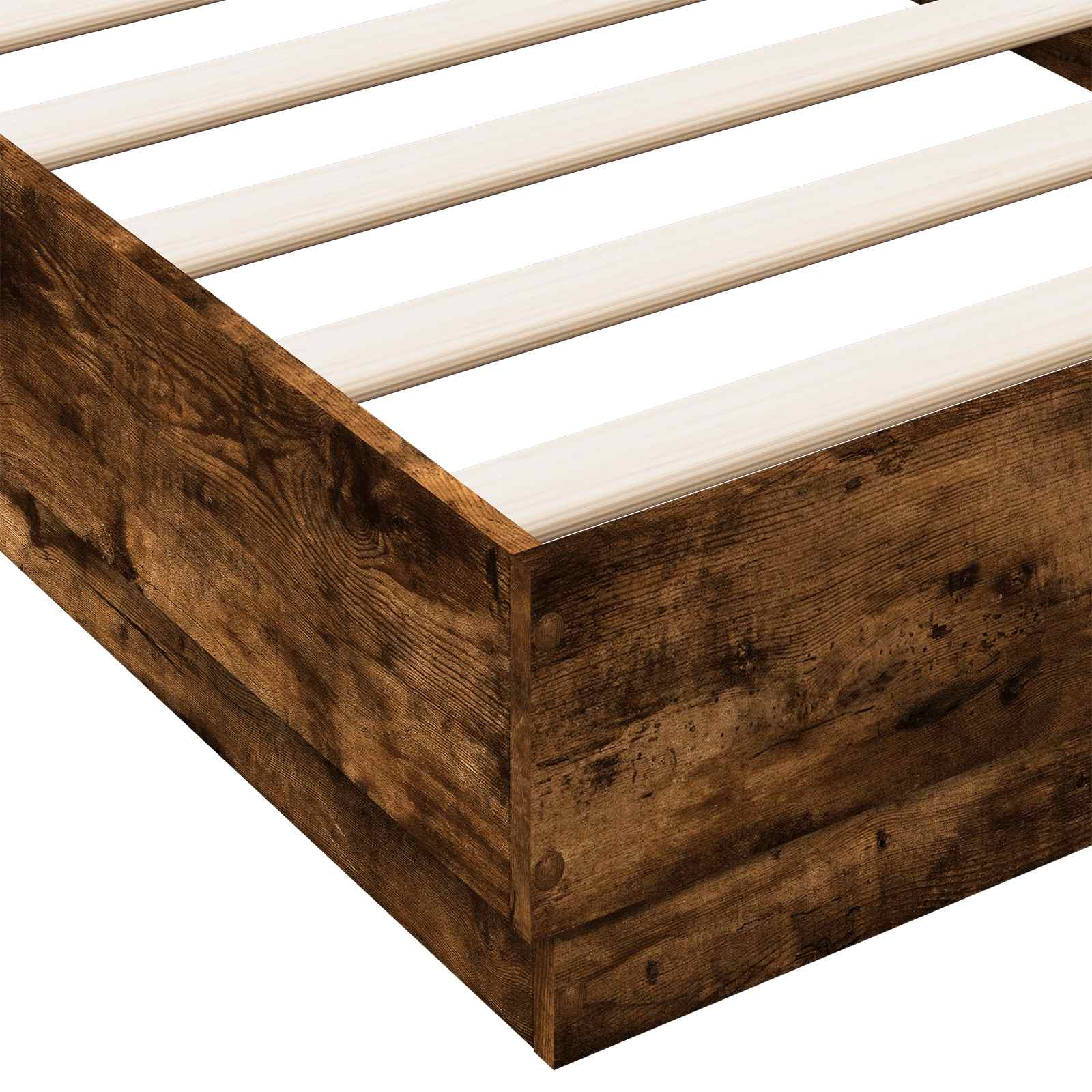 Cadre de lit au sol Chêne fumé 80 x 200 cm Bois d'ingénierie - XIOS