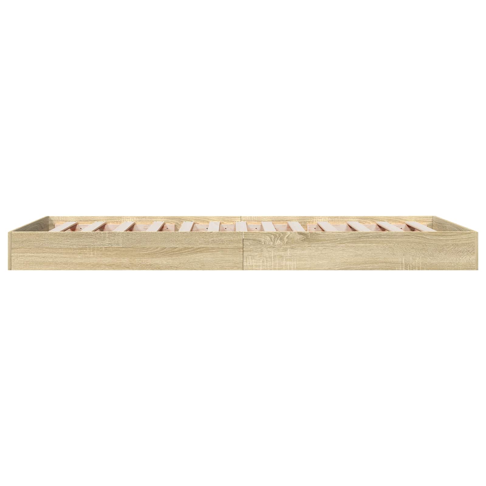 Cadre de lit au sol Chêne Sonoma 80 x 200 cm Bois d'ingénierie - XIOS