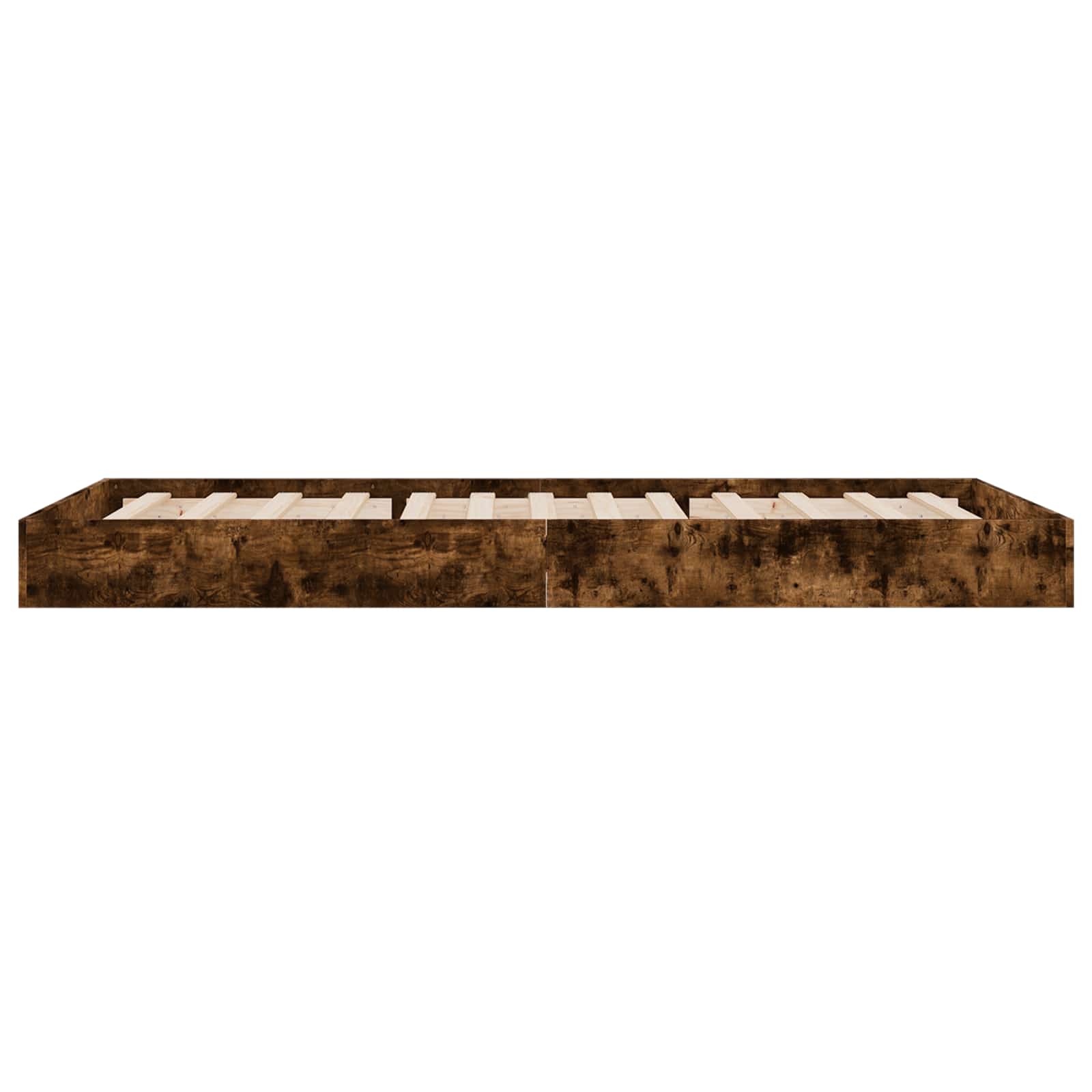 Cadre de lit au sol Chêne fumé 80 x 200 cm Bois d'ingénierie - XIOS