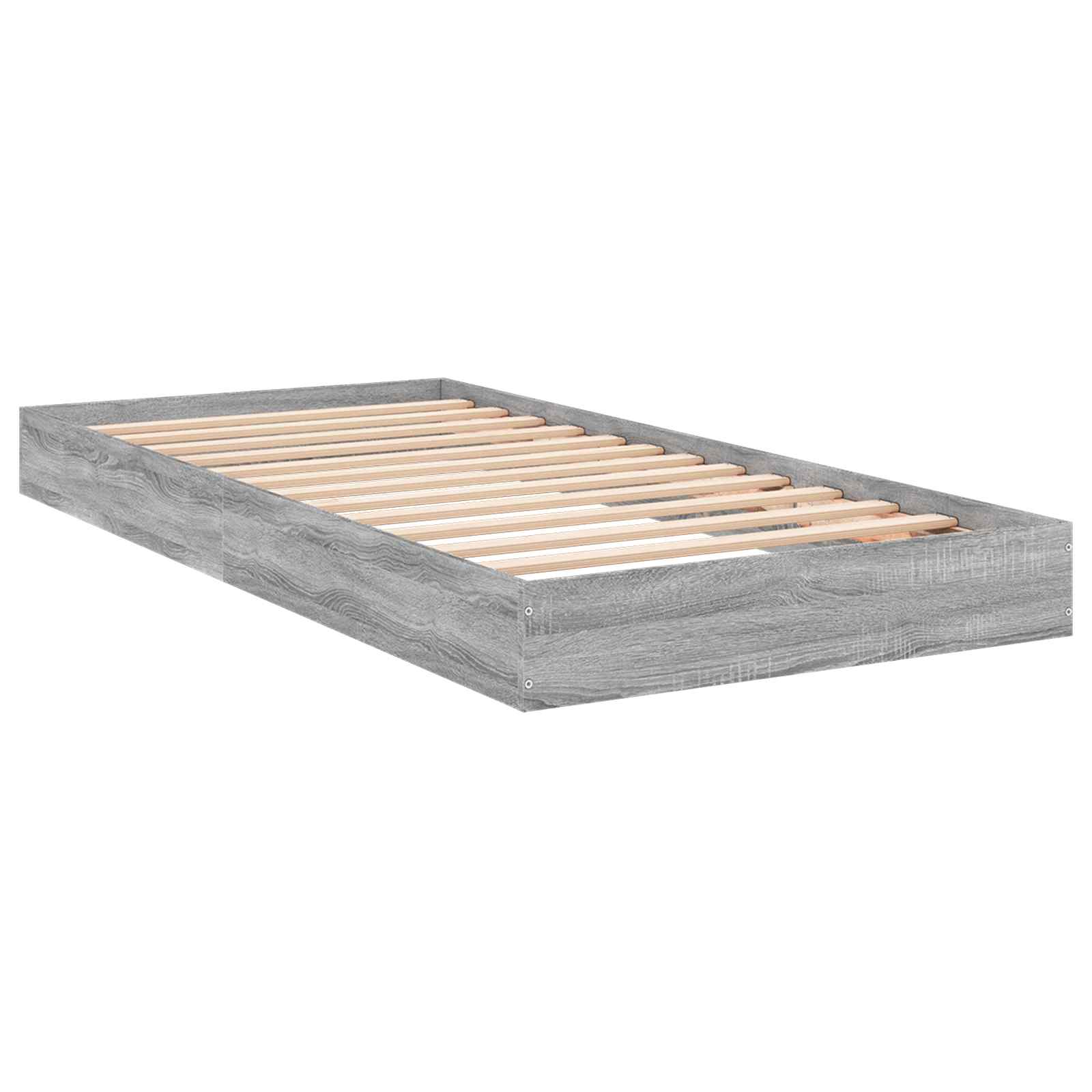 Cadre de lit au sol Sonoma gris 80 x 200 cm Bois d'ingénierie - XIOS