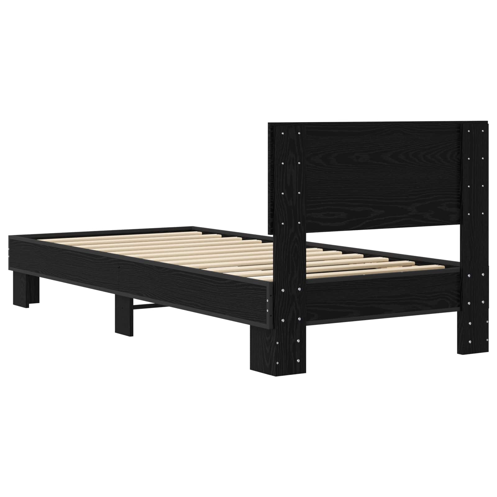 Cadre de lit avec tête de lit Chêne noir 80 x 200 cm - XIOS