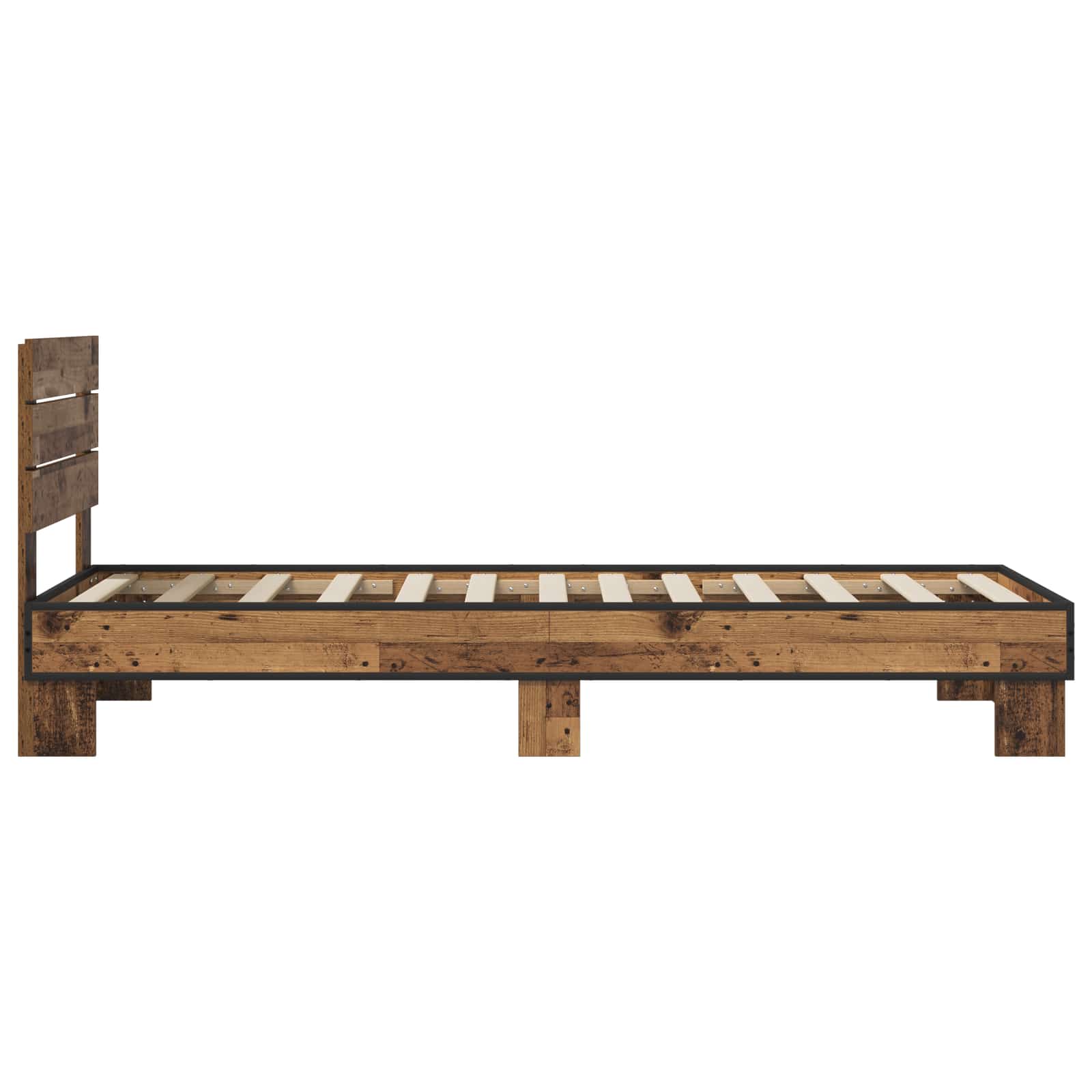 Cadre de lit avec tête de lit Bois ancien 80 x 200 cm - XIOS