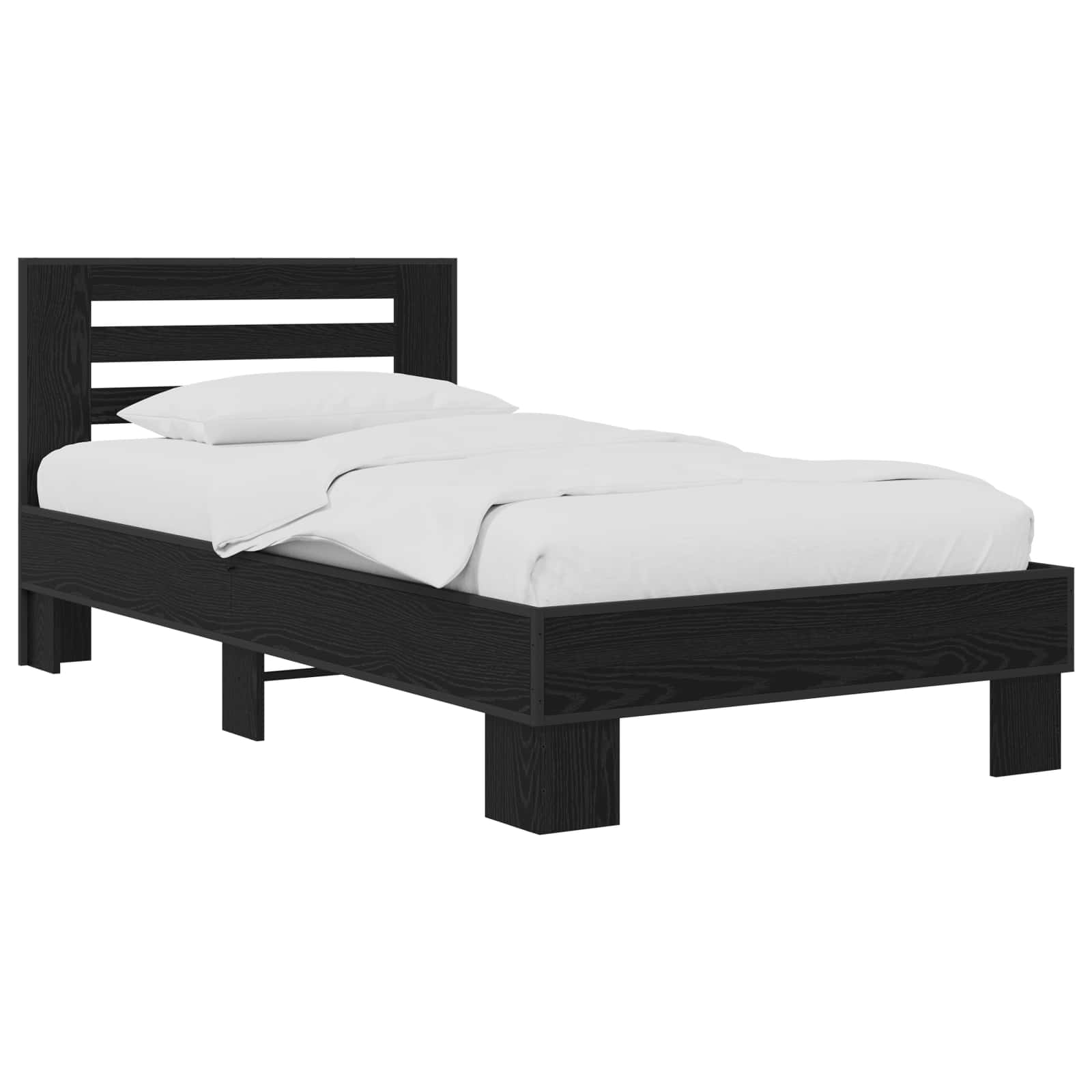 Cadre de lit avec tête de lit Chêne noir 80 x 200 cm - XIOS