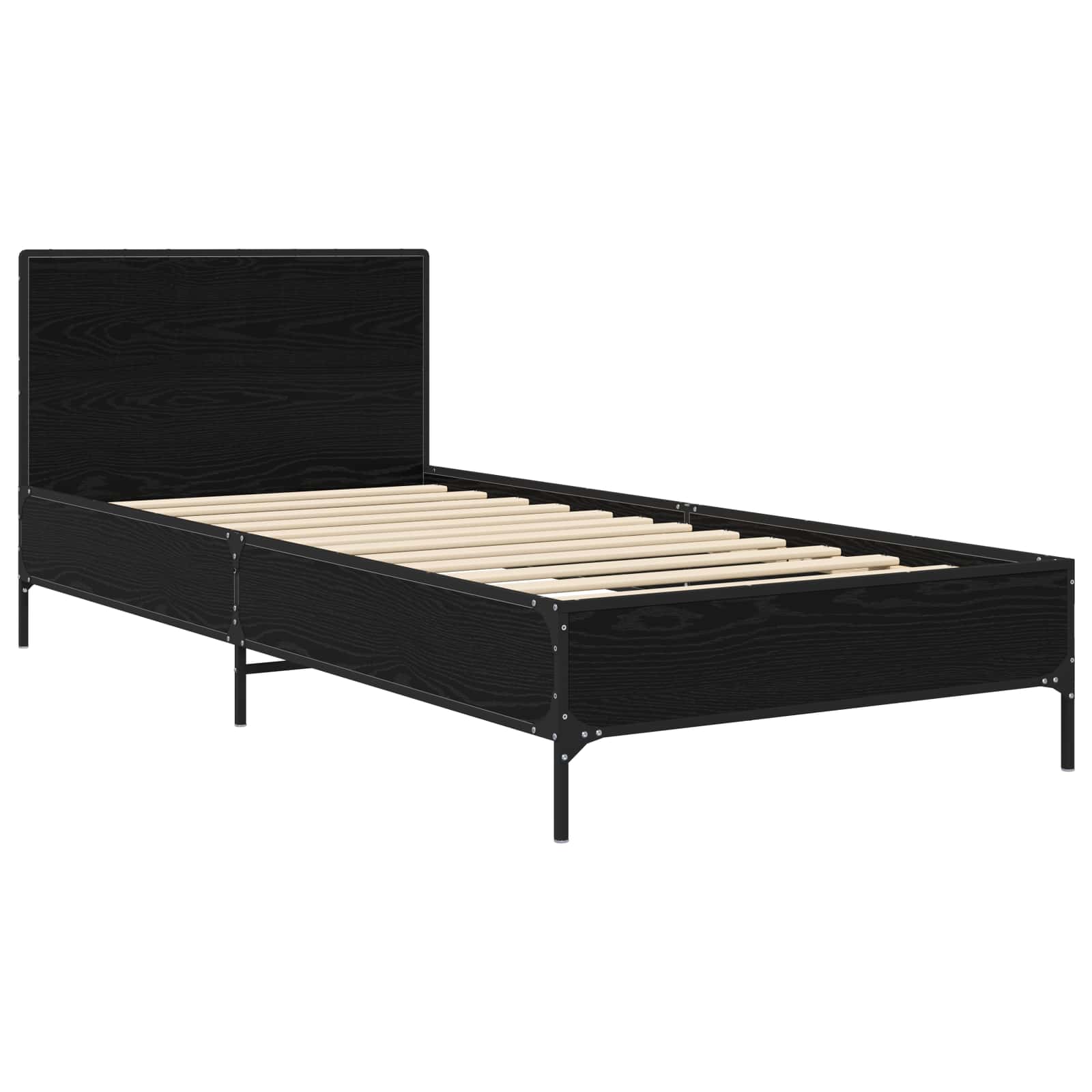 Cadre de lit avec tête de lit Chêne noir 80 x 200 cm - XIOS