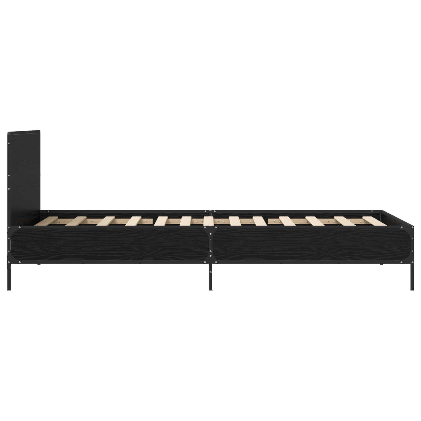 Cadre de lit avec tête de lit Chêne noir 80 x 200 cm - XIOS