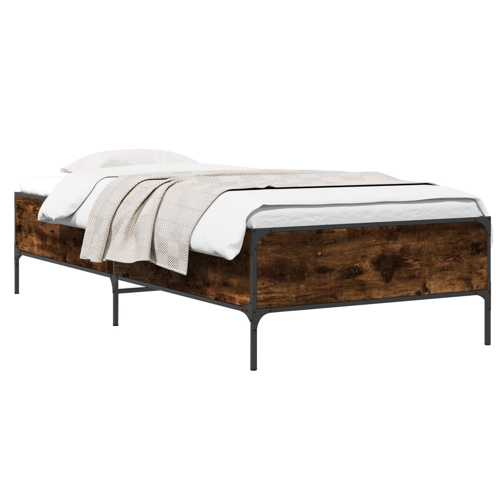 Cadre de lit Chêne Fumé 80 x 200 cm Bois d'ingénierie - XIOS