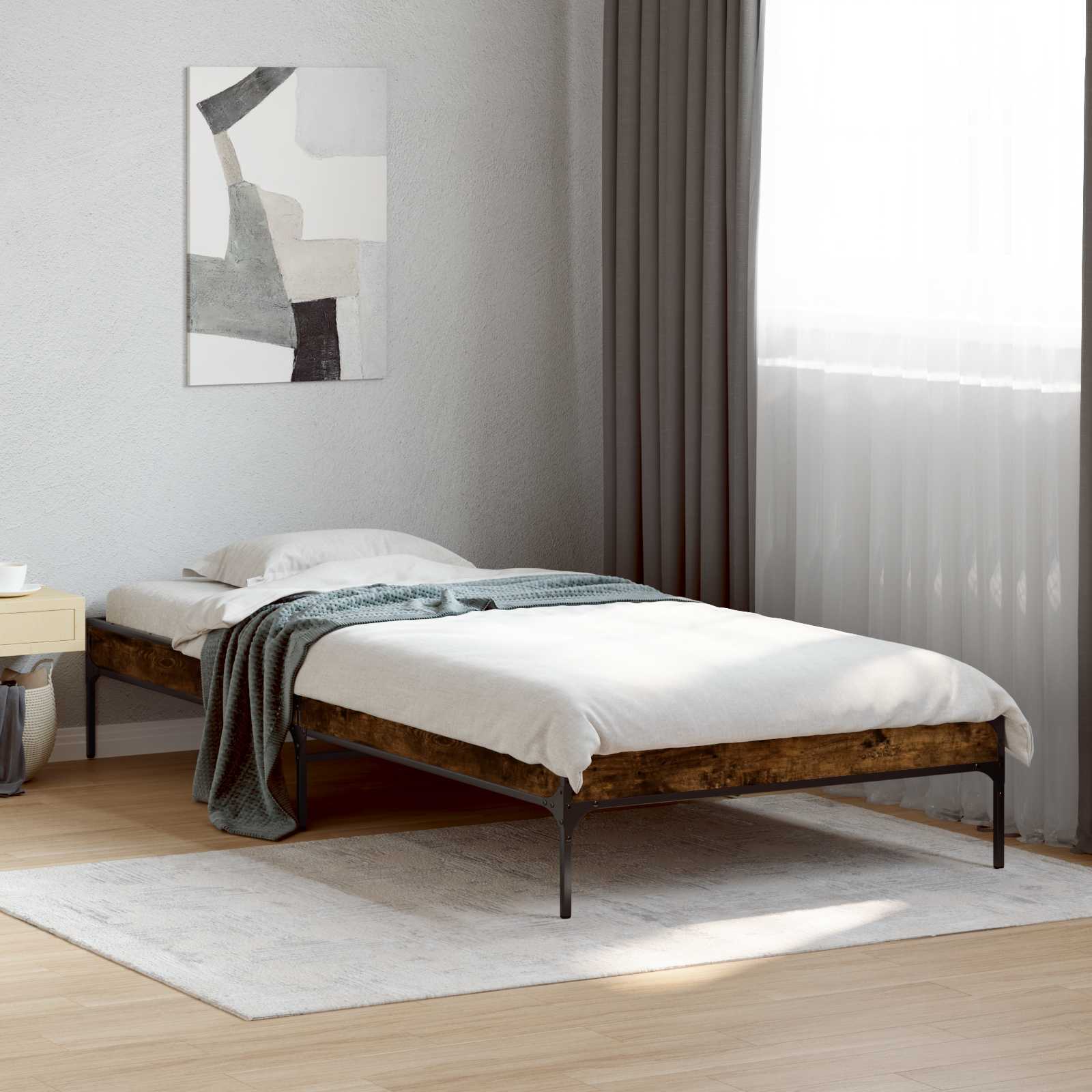 Cadre de lit Chêne Fumé 80 x 200 cm Bois d'ingénierie - XIOS