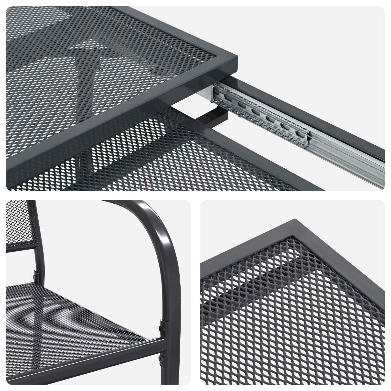 Ensemble de salle à manger pour jardin 7 pcs Anthracite - XIOS
