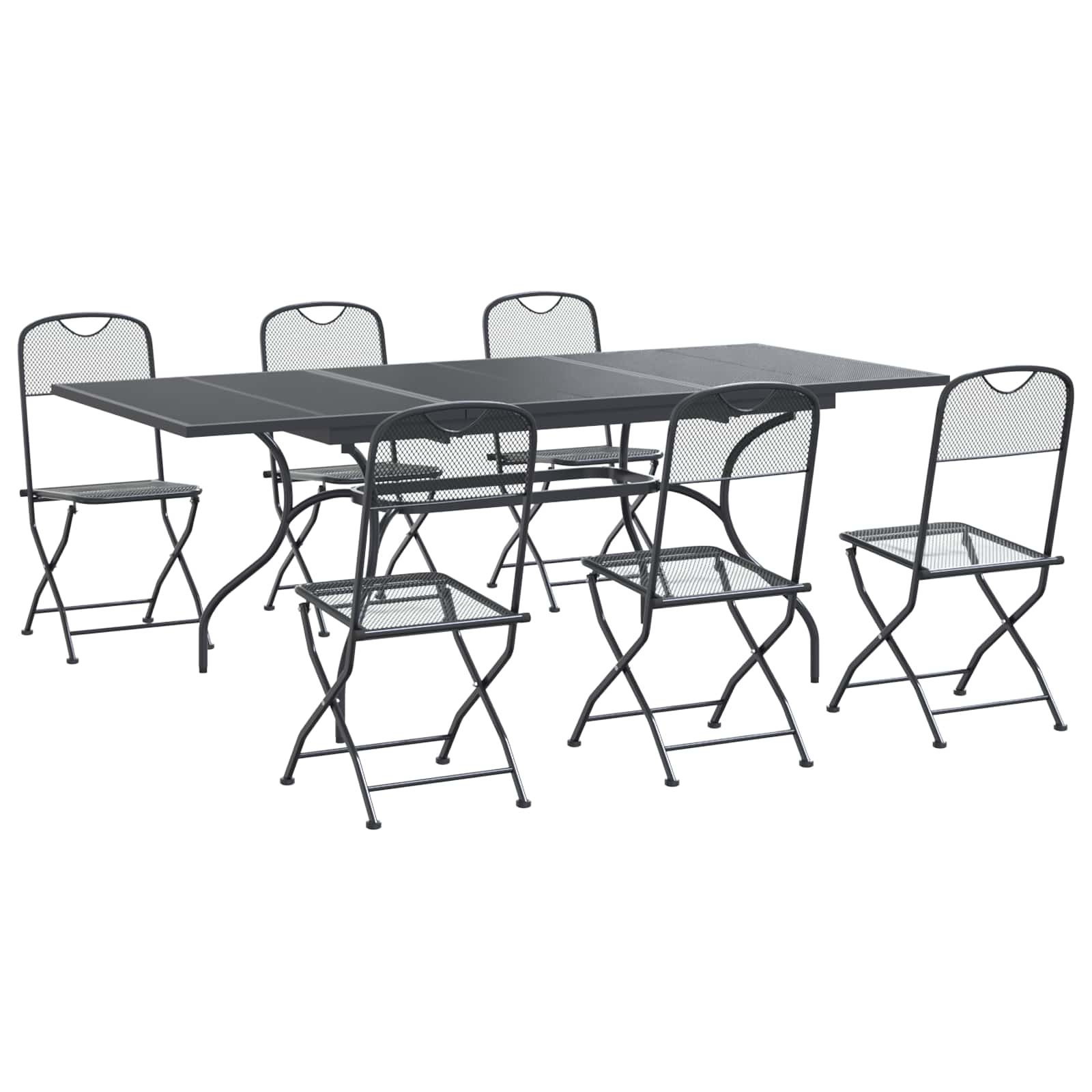 Ensemble de salle à manger pour jardin 7 pcs Anthracite - XIOS
