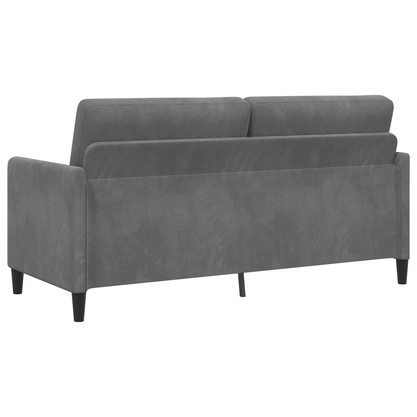 Canapé avec rangement 2 pc Gris foncé Polyester