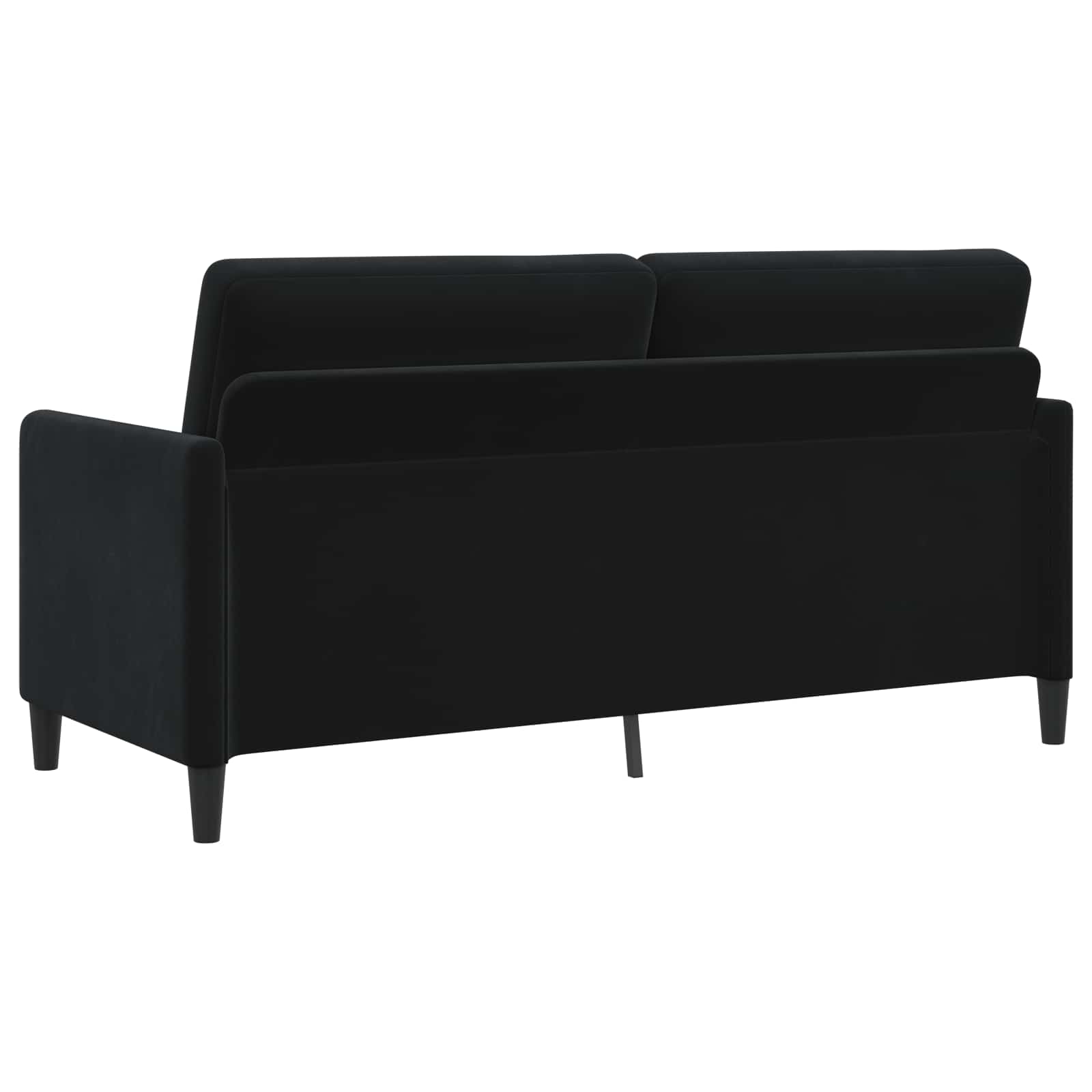 Canapé avec rangement 2 pc Noir Polyester