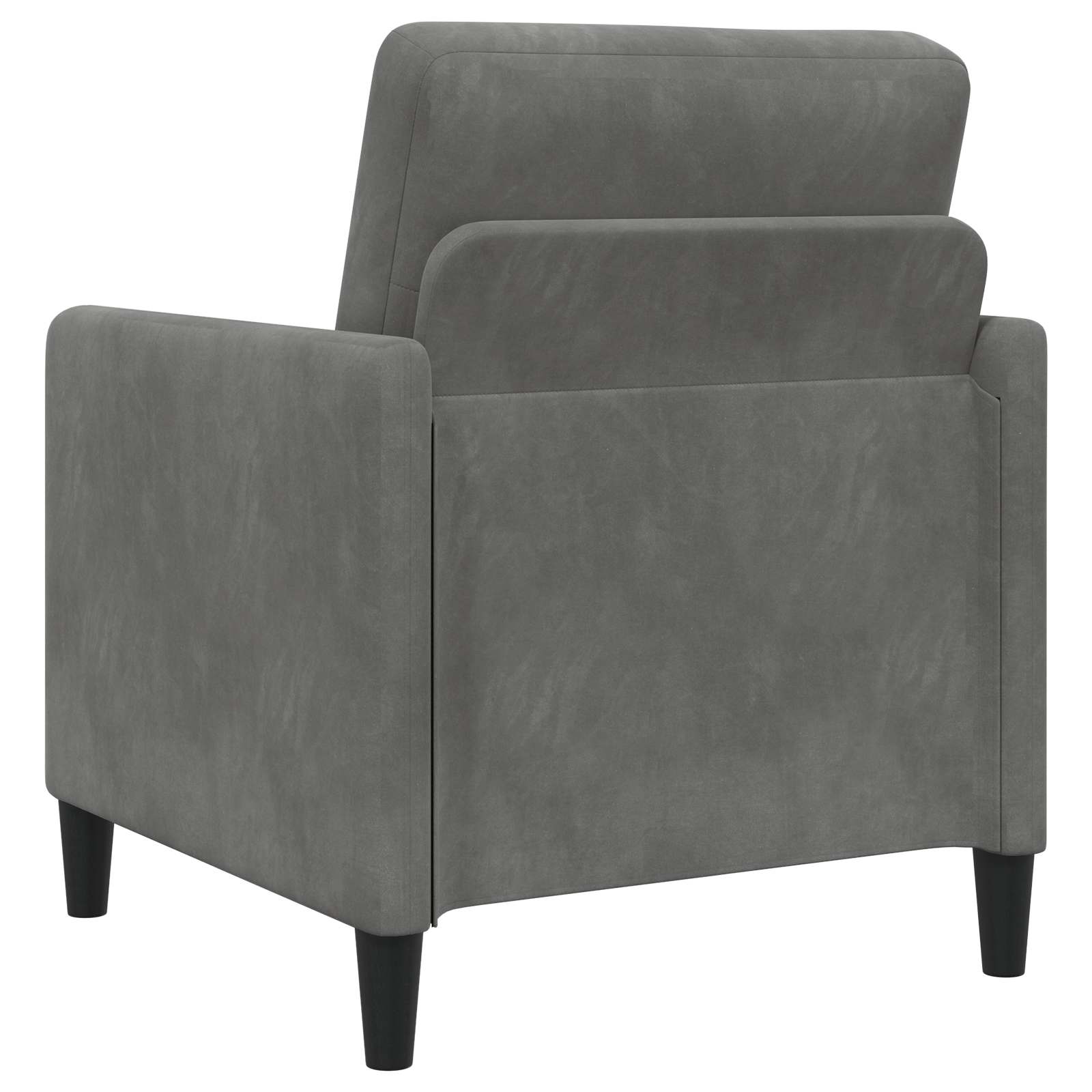 Canapé avec rangement 2 pc Gris foncé Polyester