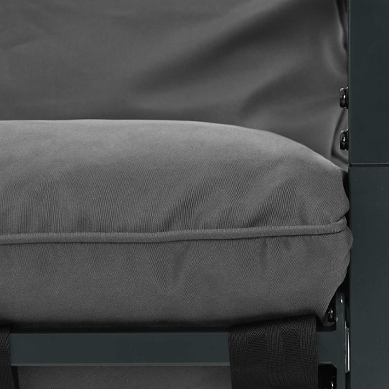 Ensemble de canapé de jardin Noir et anthracite Acier - XIOS
