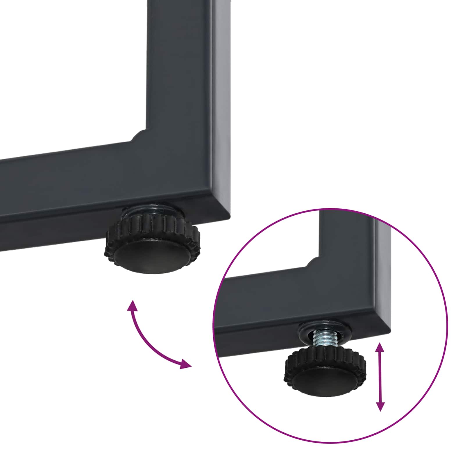 Ensemble de canapé de jardin Noir et anthracite Acier - XIOS