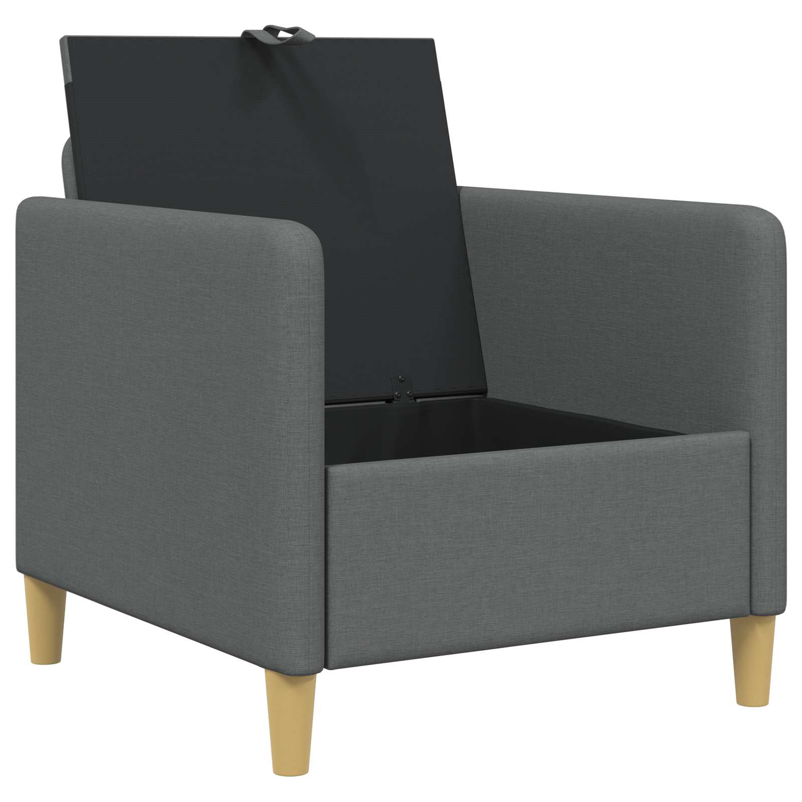 Sofa avec rangement Gris foncé 72 x 78 x 87 cm Polyester - XIOS