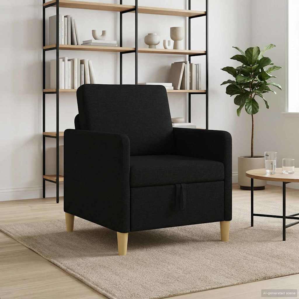 Sofa avec rangement Noir 72 x 78 x 87 cm Polyester
