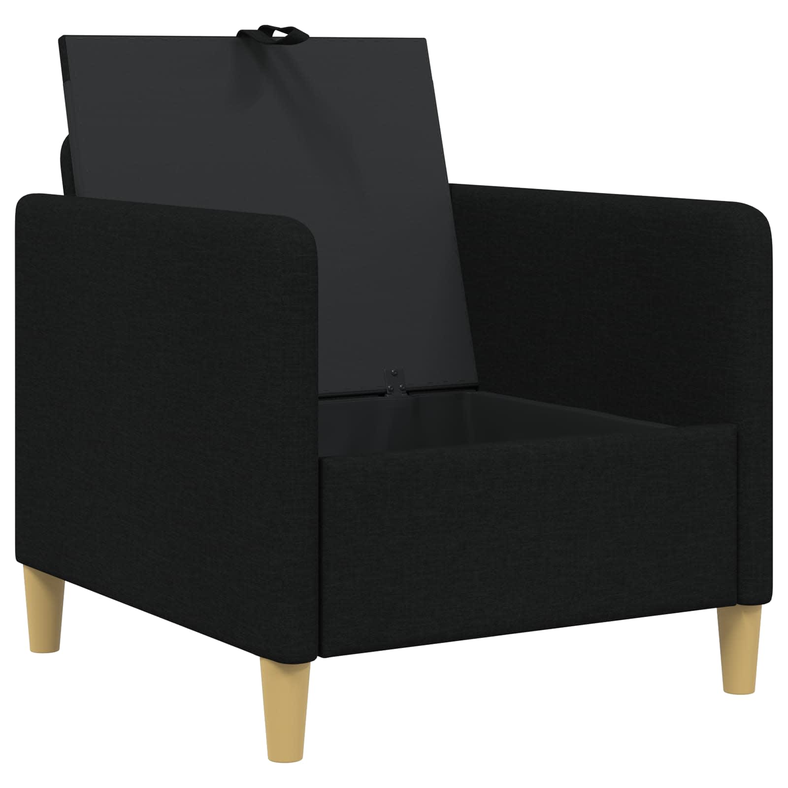 Sofa avec rangement Noir 72 x 78 x 87 cm Polyester