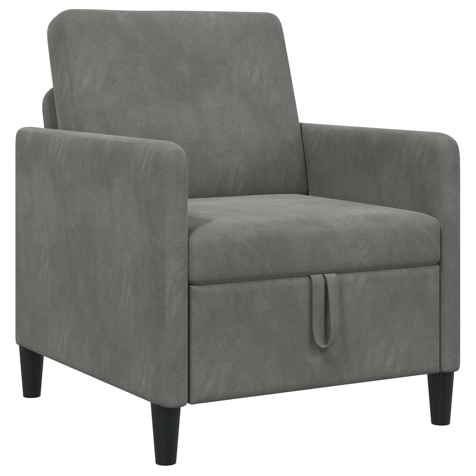 Sofa avec rangement Gris foncé 72 x 78 x 87 cm Polyester