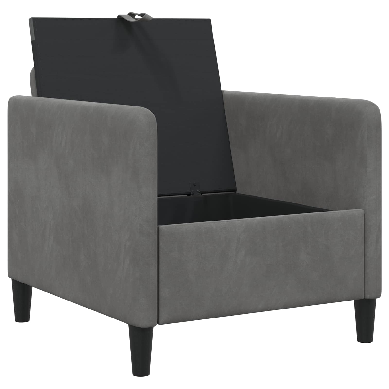 Sofa avec rangement Gris foncé 72 x 78 x 87 cm Polyester