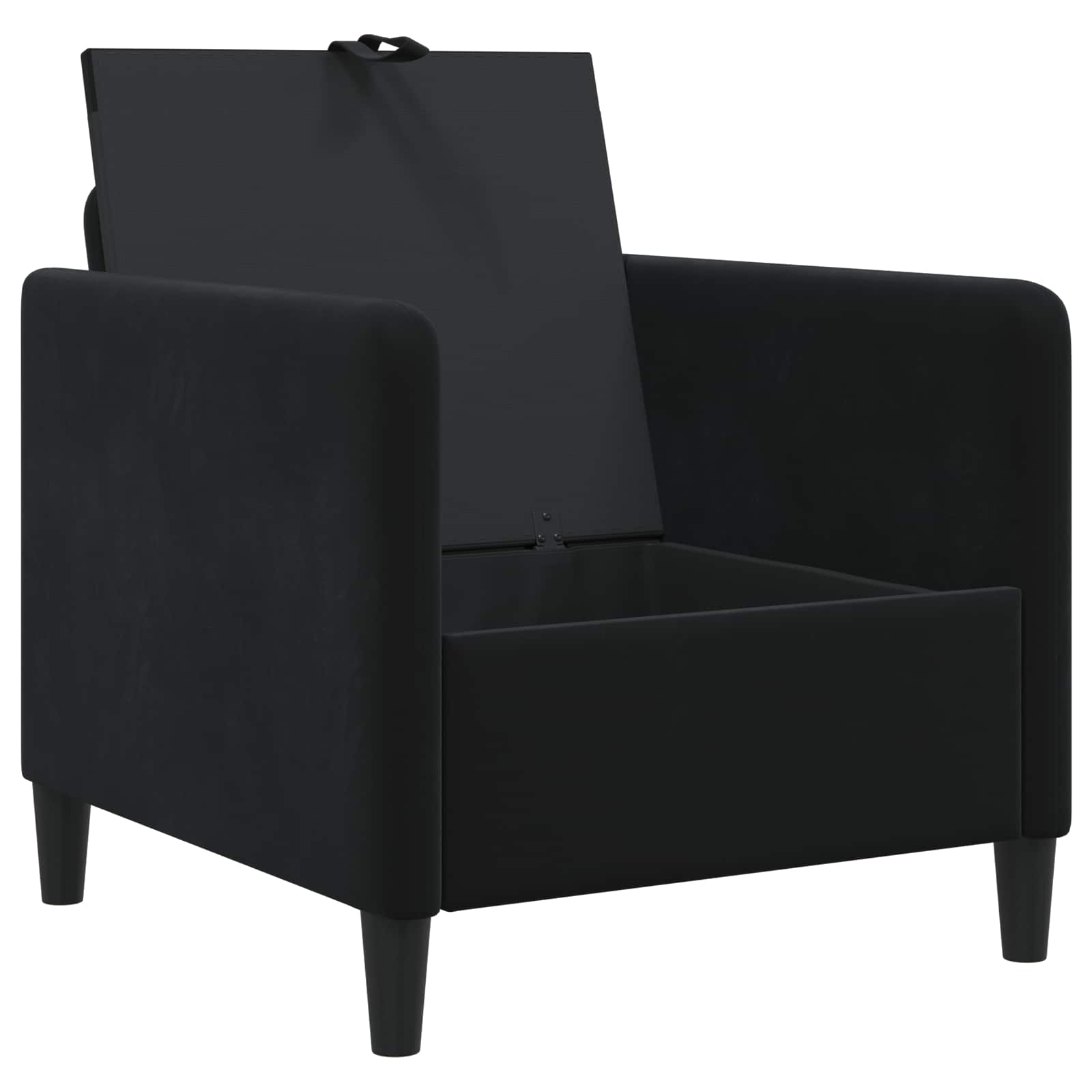 Sofa avec rangement Noir 72 x 78 x 87 cm Polyester