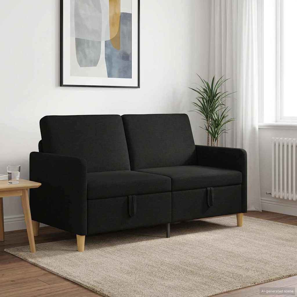 Sofa avec rangement Noir 152 x 78 x 87 cm Polyester